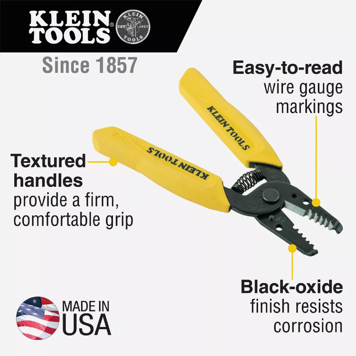 Klein 6 In. 10 AWG to 18 AWG Solid Wire Stripper - photo 2