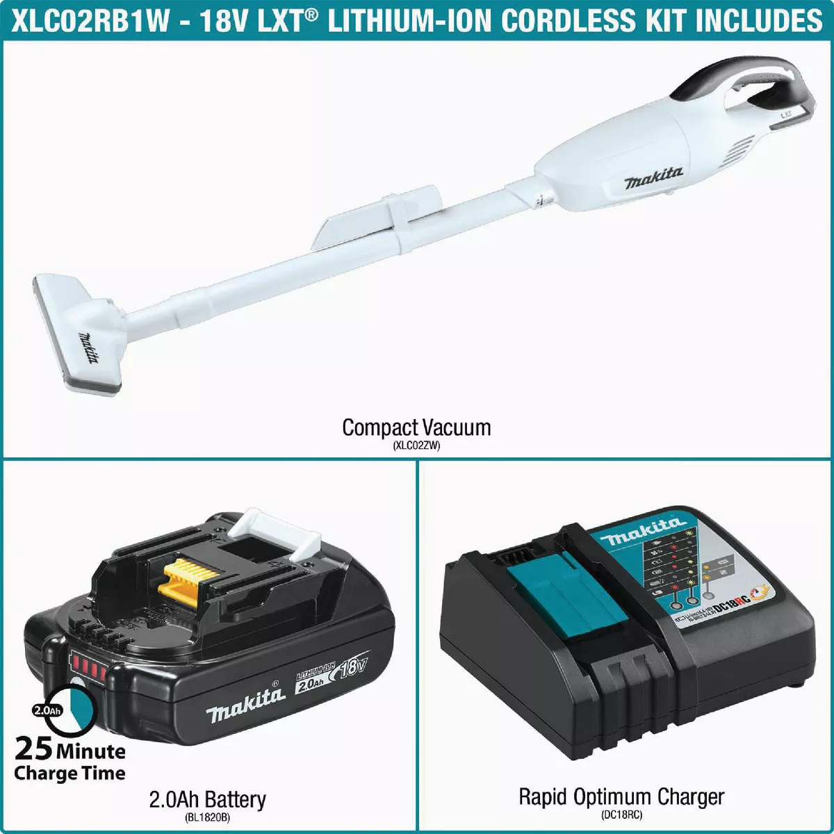 Makita 18V LXT Cordless Bagless Stick Vacuum Cleaner Kit - photo 2