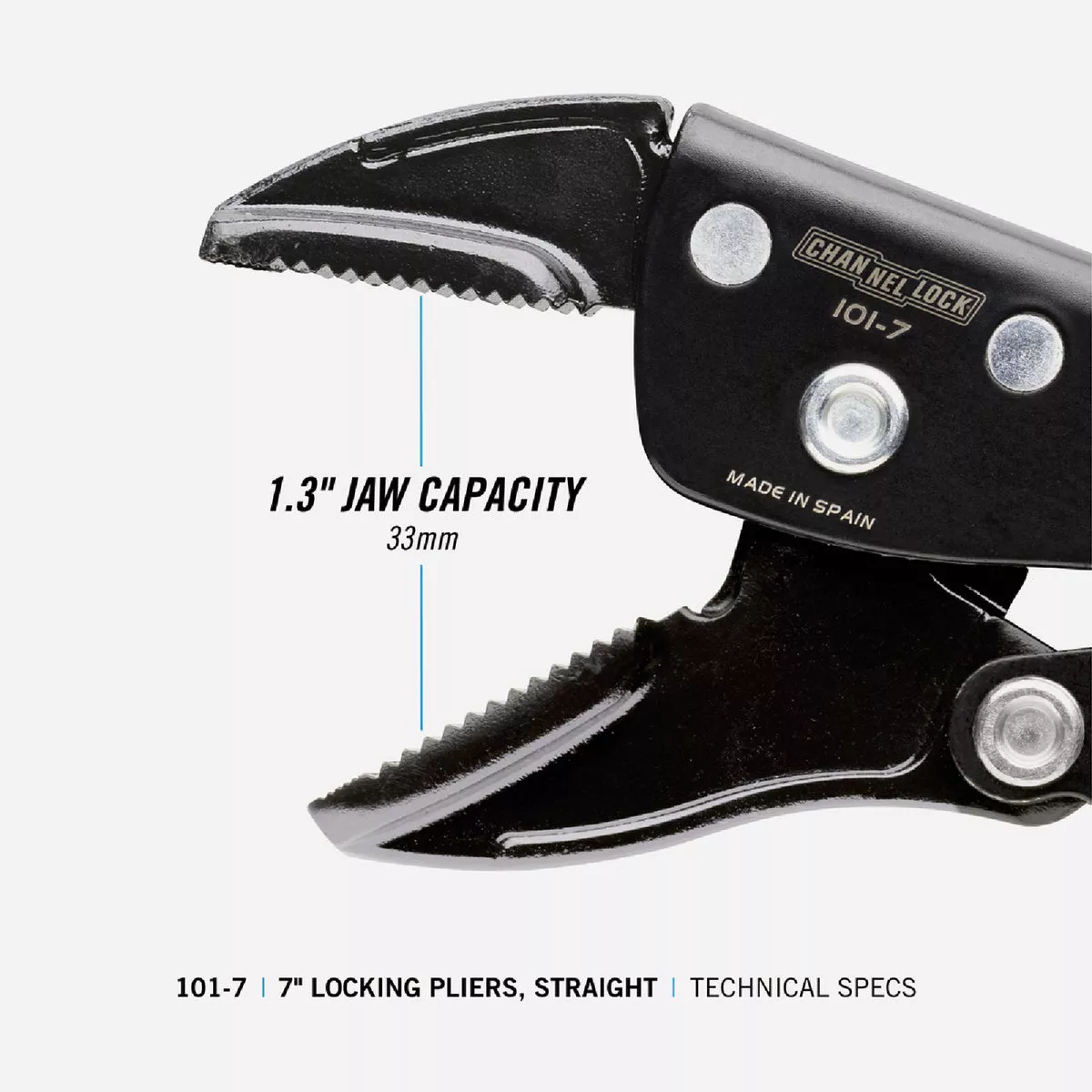 Channellock 7 In. Straight Jaw Locking Pliers - photo 4