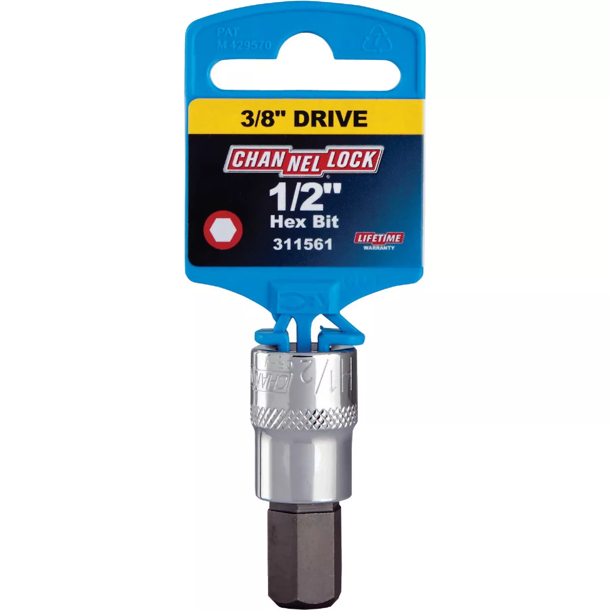 Channellock 3/8 In. Drive 1/2 In. 6-Point Standard Hex Bit Socket - photo 2