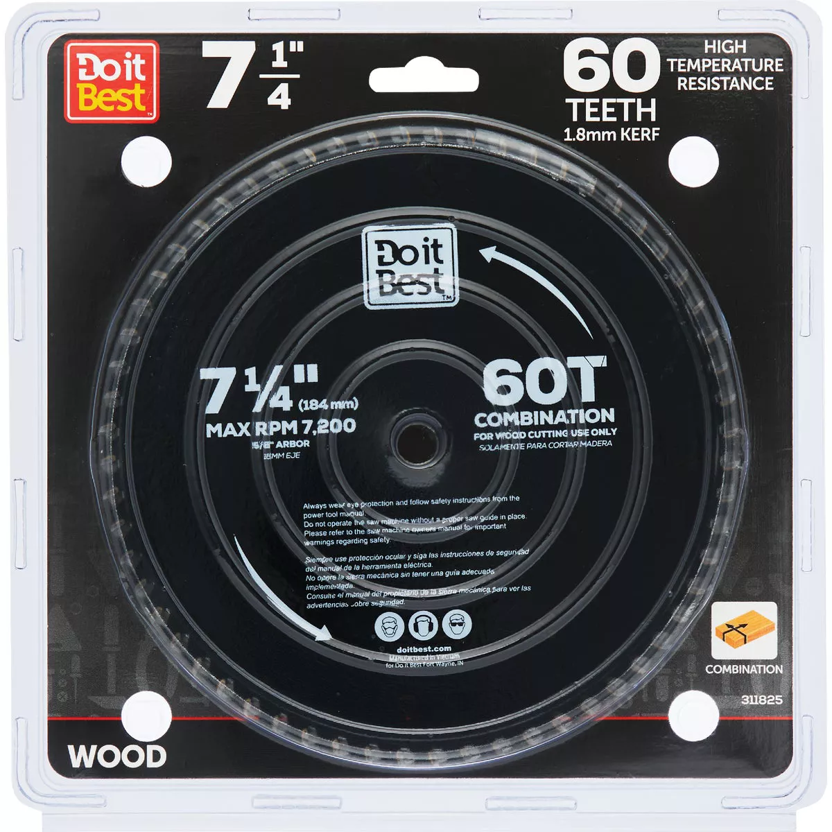 Do it Best 7-1/4 In. 60-Tooth Combination Circular Saw Blade