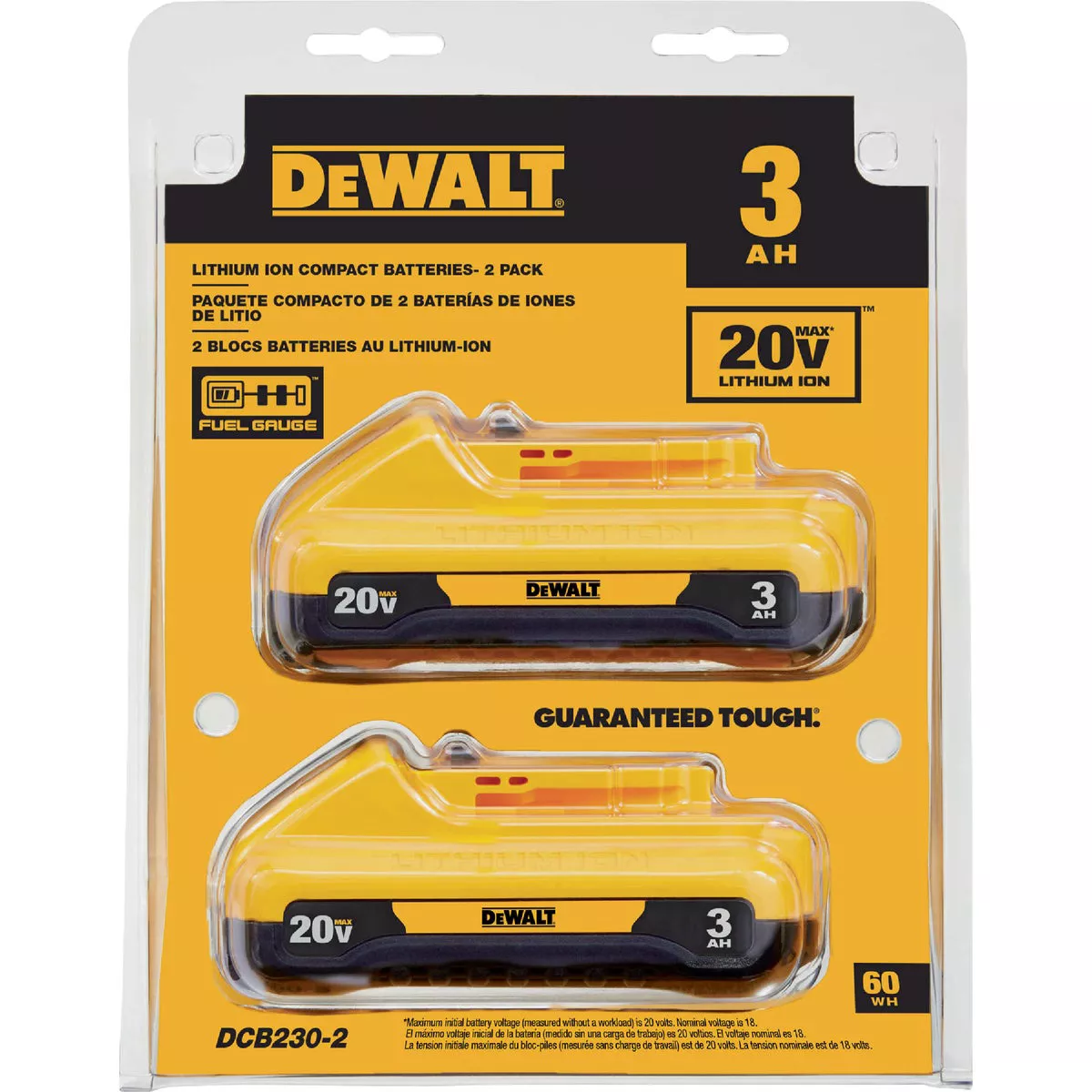 DEWALT 20V MAX Lithium-Ion 3.0 Ah Compact Battery Pack (2-Pack) - photo 2