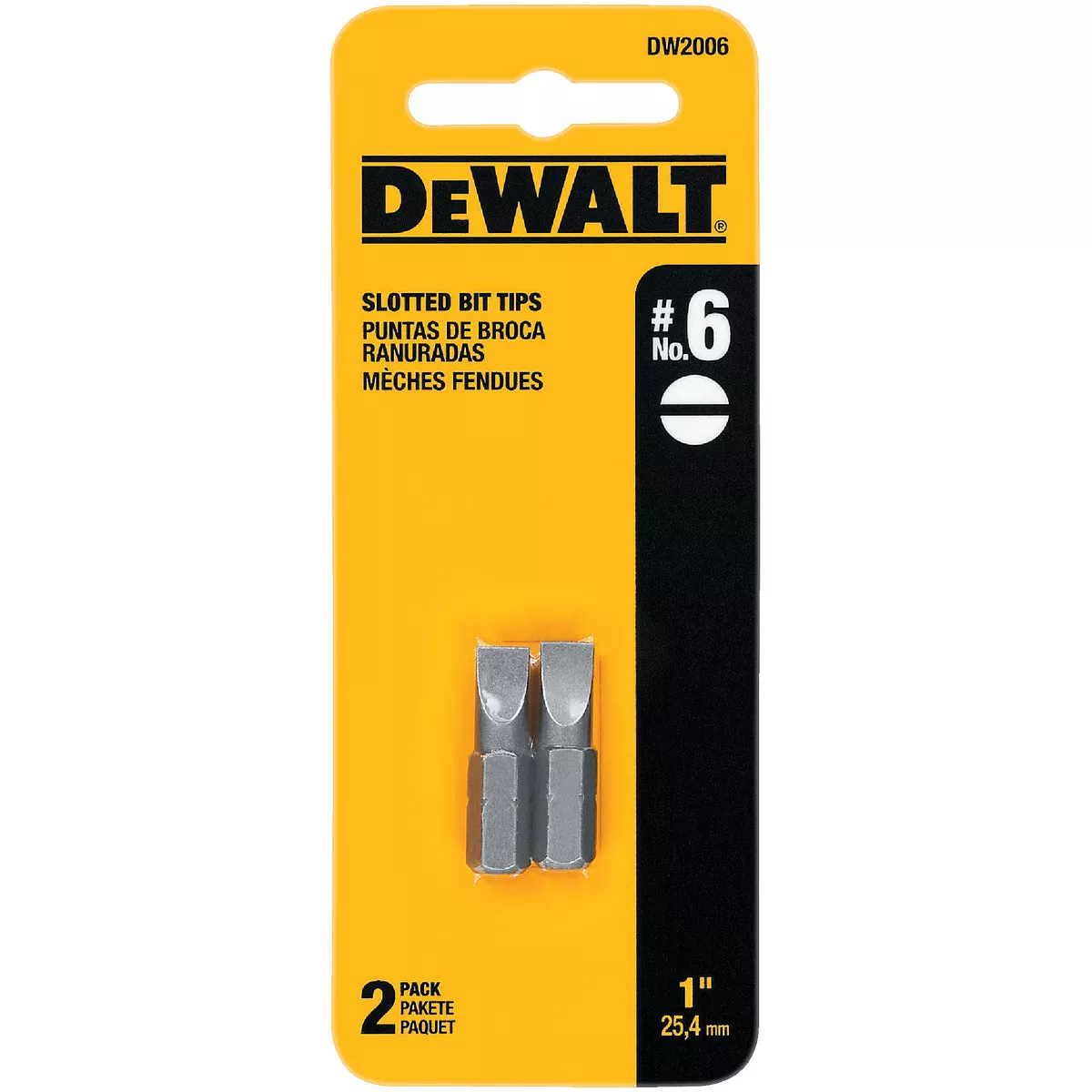 DeWalt Slotted #6 1 In. Insert Screwdriver Bit