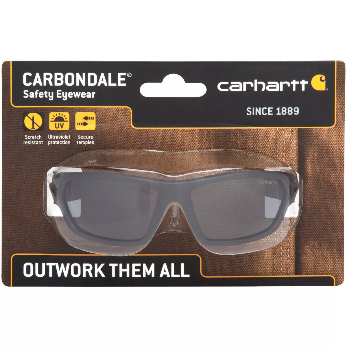 Carhartt Carbondale Black & Tan Frame Safety Glasses with Gray Lenses - photo 2