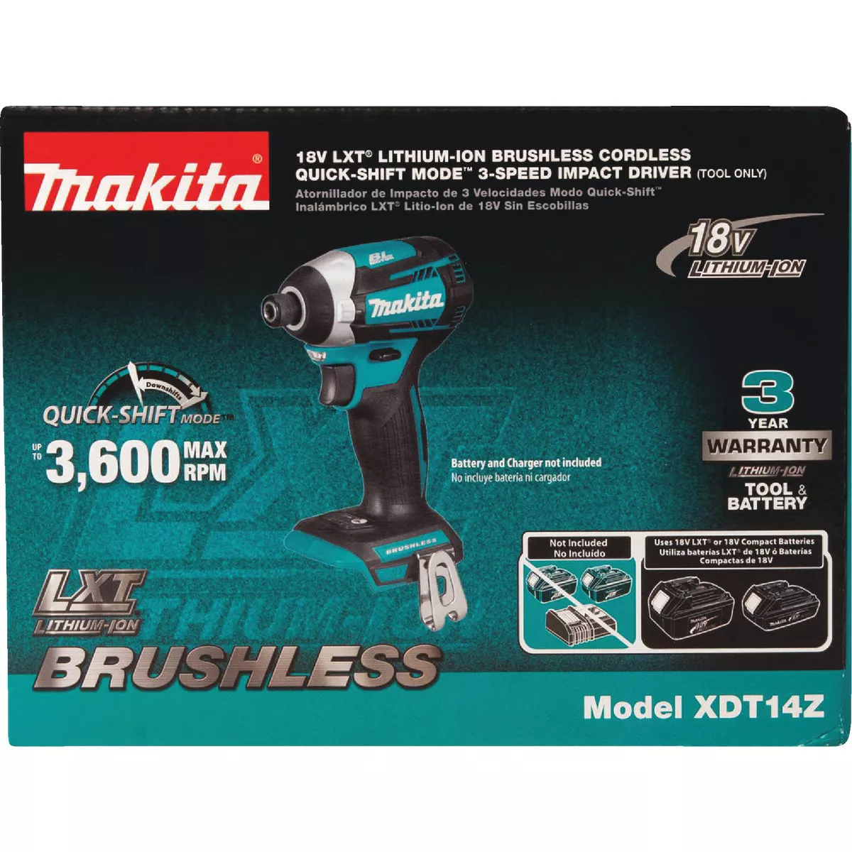 Makita 18-Volt LXT Lithium-Ion 3-Speed Brushless 1/4 In. Hex Cordless Impact Driver (Tool Only) - photo 10