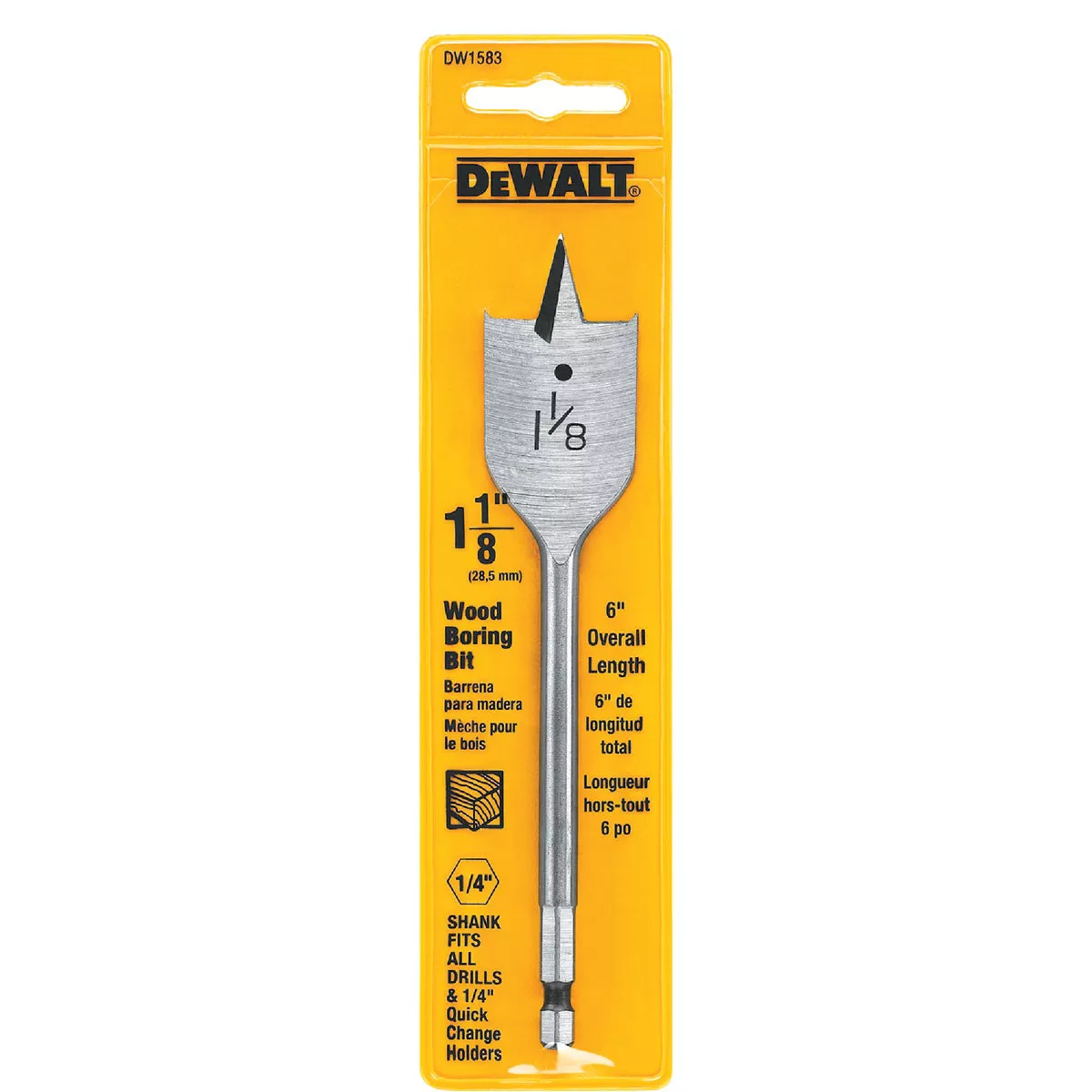 DeWalt 1-1/8 In. x 6 In. Spade Bit - photo 2