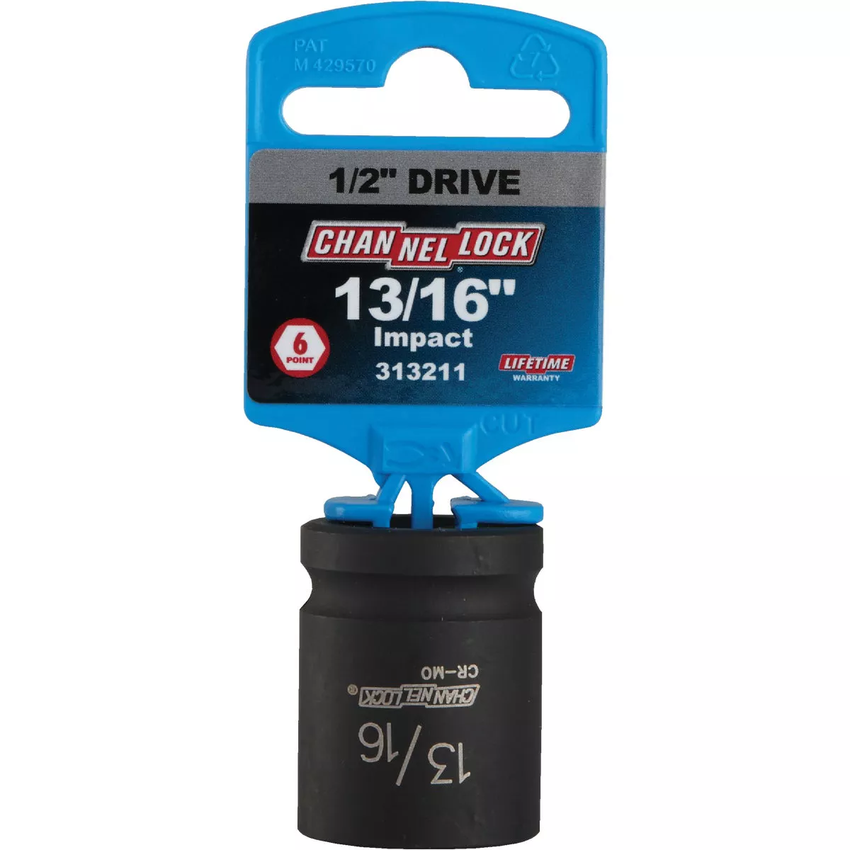 Channellock 1/2 In. Drive 13/16 In. 6-Point Shallow Standard Impact Socket - photo 2