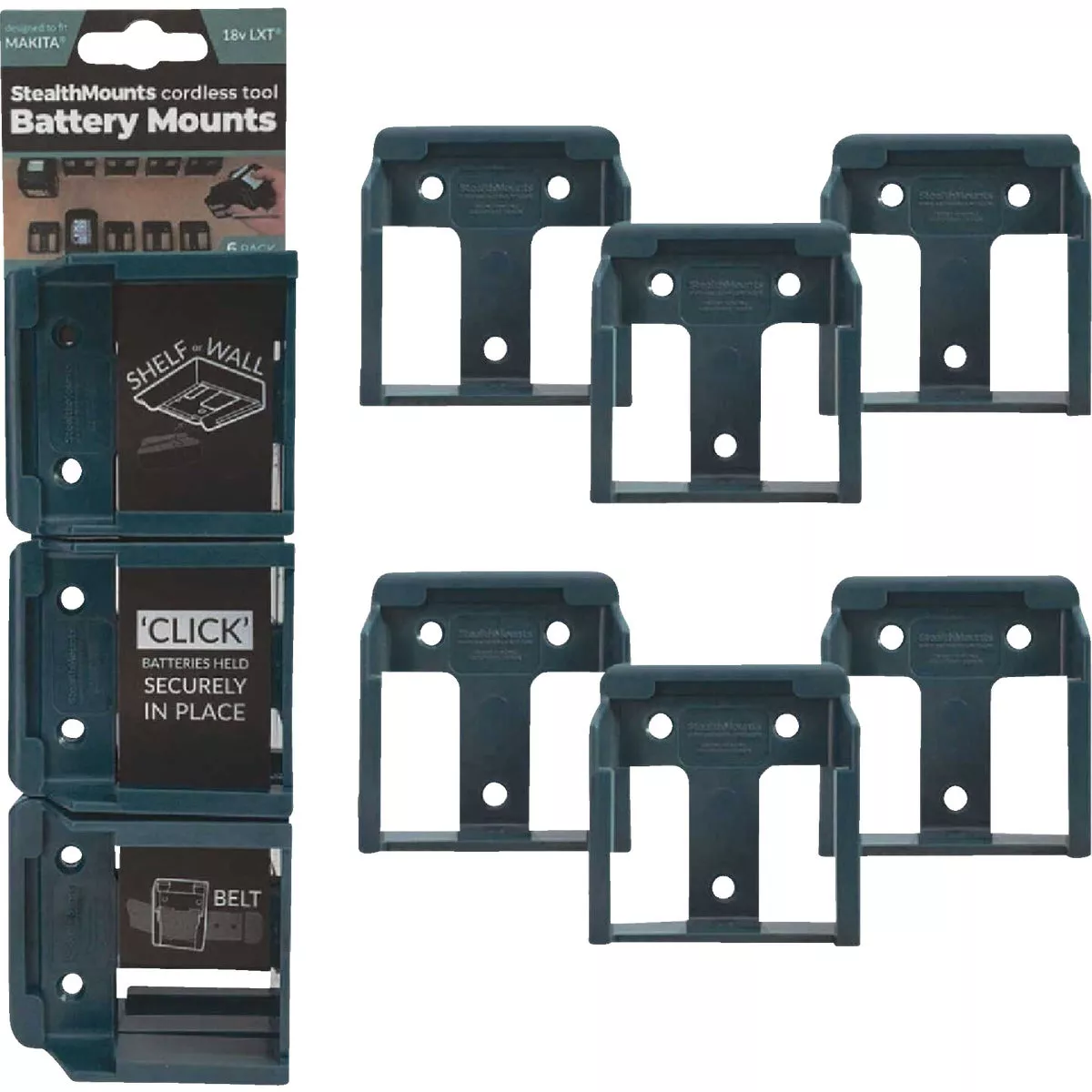 StealthMounts Battery Mounts for Makita 18V LXT (6-Pack) - photo 2