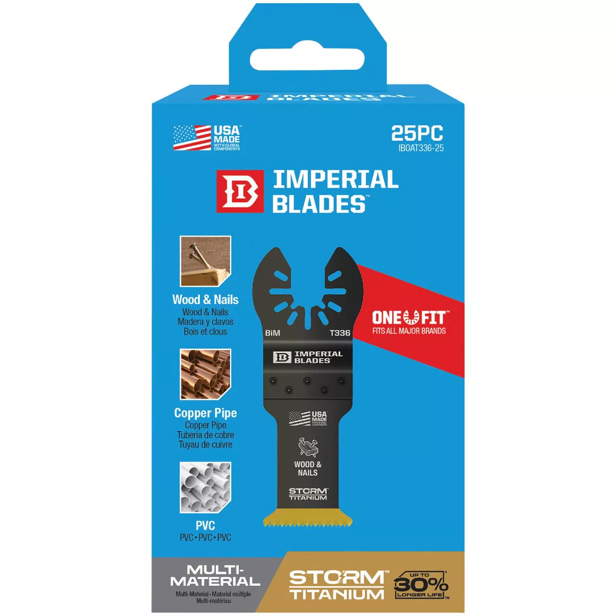 Imperial Blades ONE FIT 1-1/4 In. Titanium Coated Bi-Metal Storm Oscillation Blade (25-Pack) - photo 3