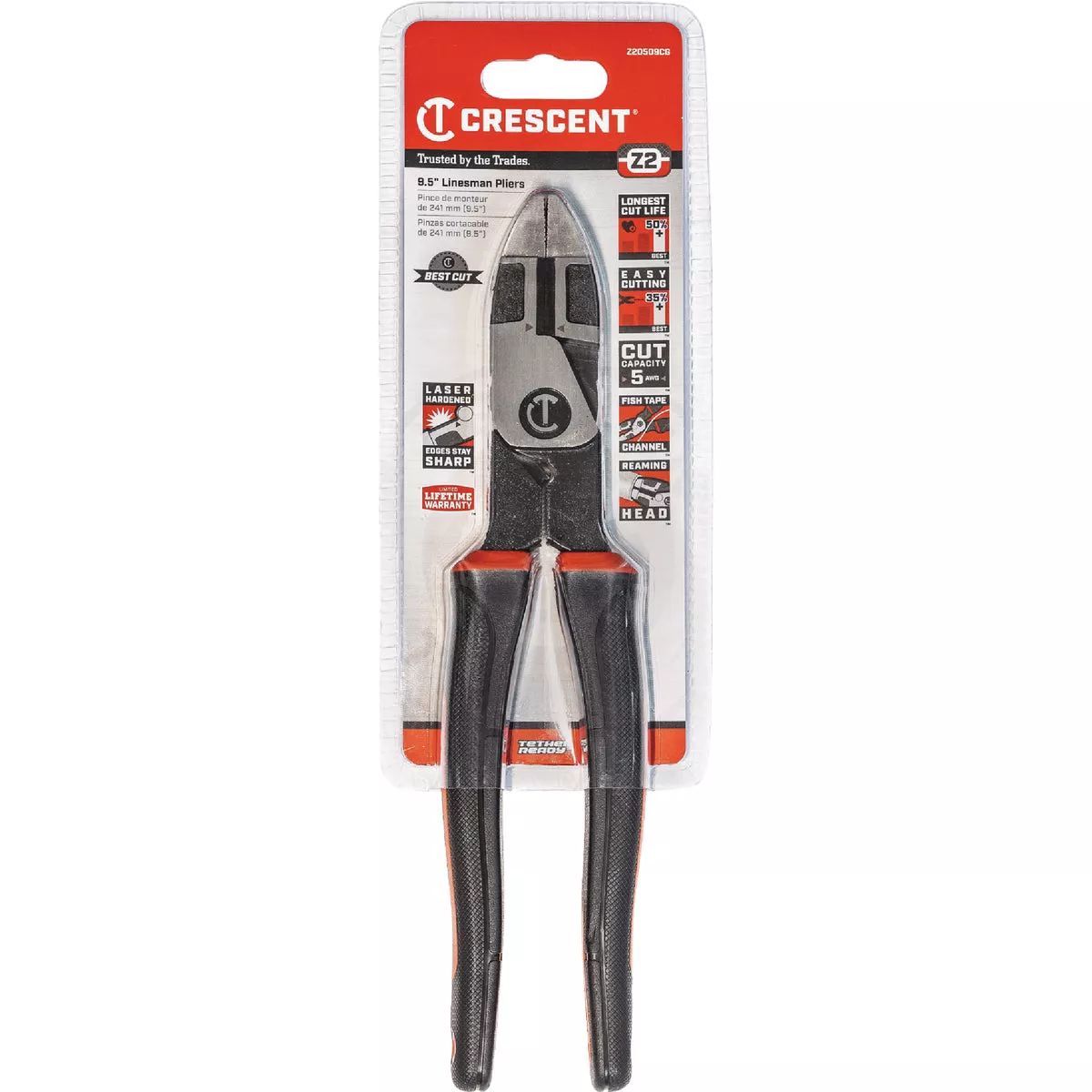 Crescent 9-1/2 In. Linesman Pliers with Cushion Grip - photo 2
