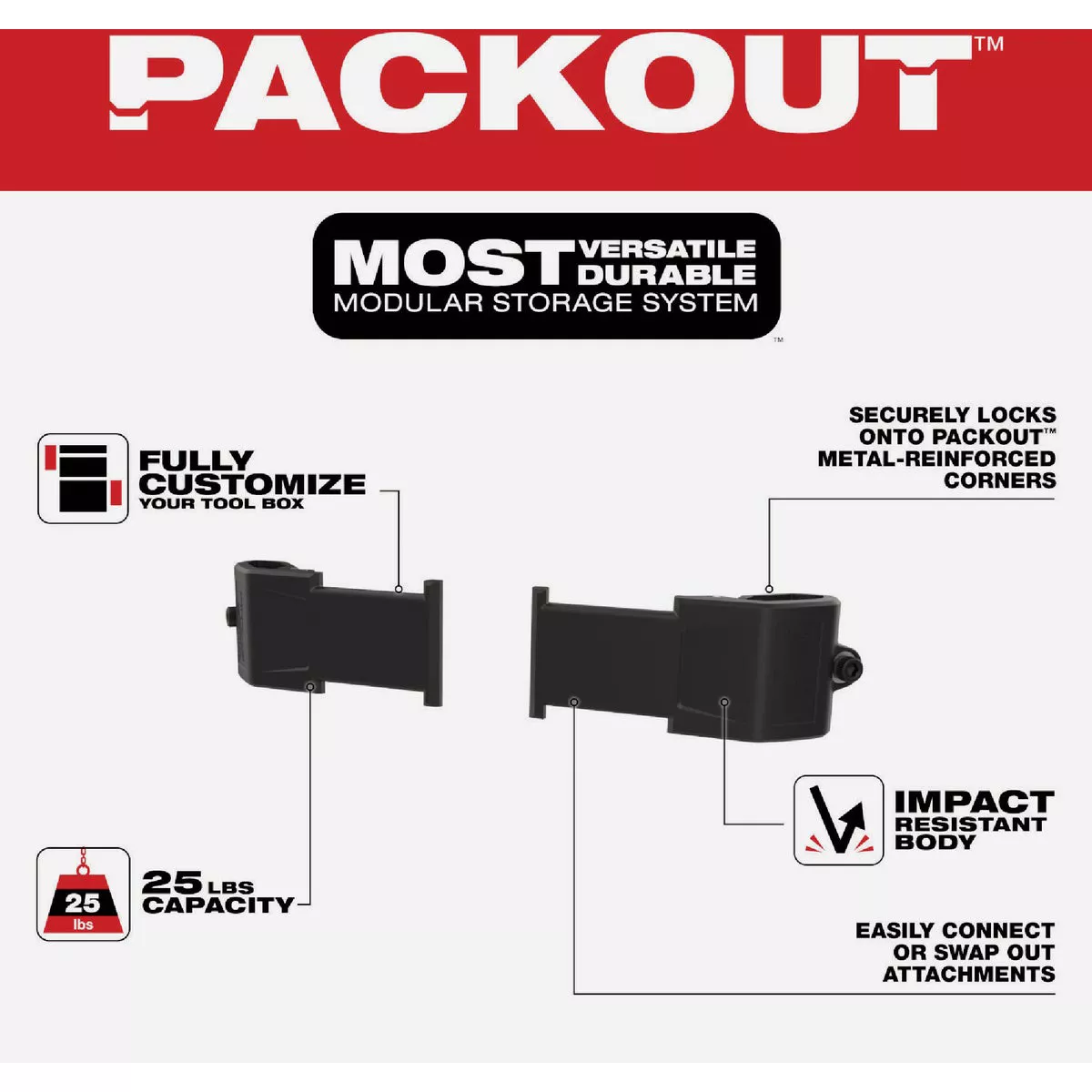 Milwaukee PACKOUT Tool Box Attachment Mount - photo 2