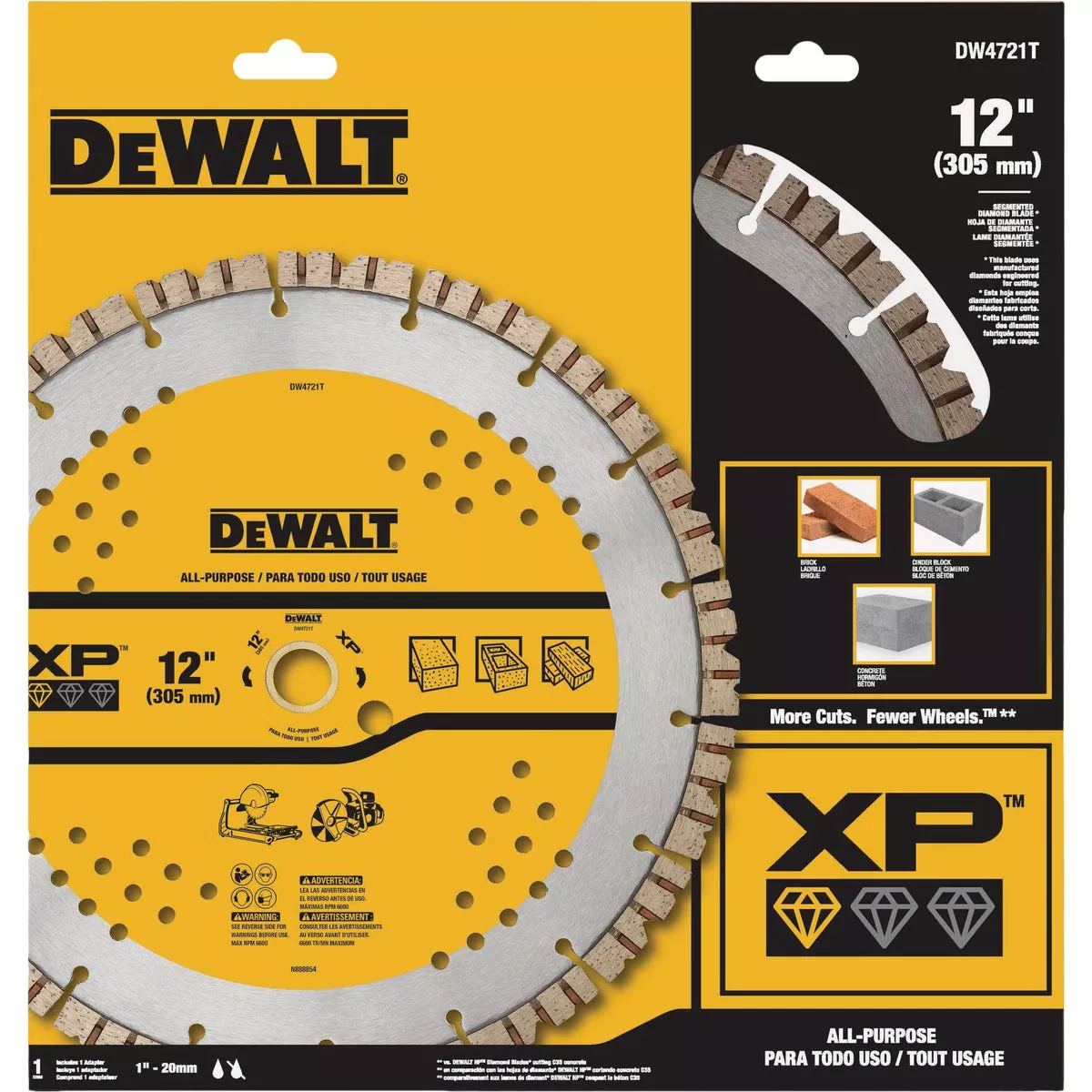 DEWALT Extended Performance 12 In. Segmented Rim Dry/Wet Cut Diamond Blade - photo 2