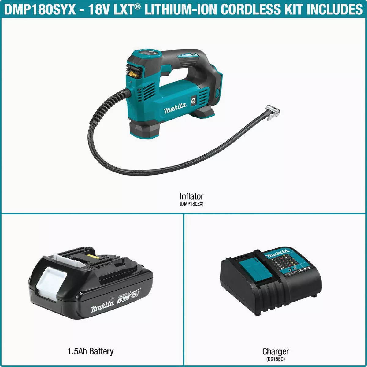 Makita 18V LXT Lithium-Ion 120 psi Cordless Inflator Kit - photo 7