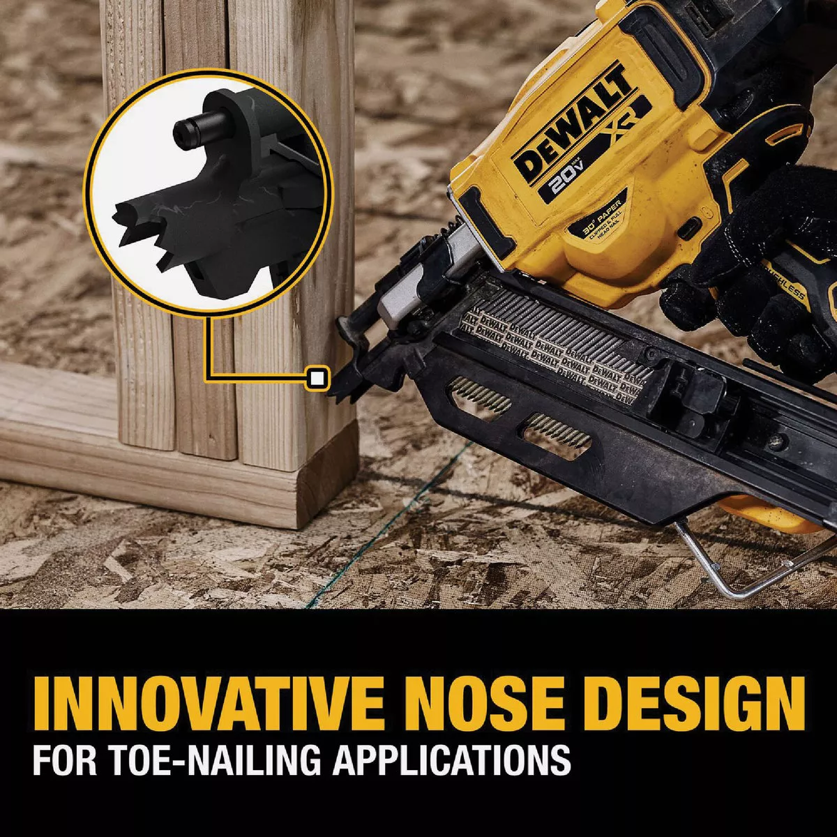 DEWALT 20V MAX XR Brushless 30 Degree Cordless Framing Nailer Kit with 5.0 Ah Battery & Charger - photo 7