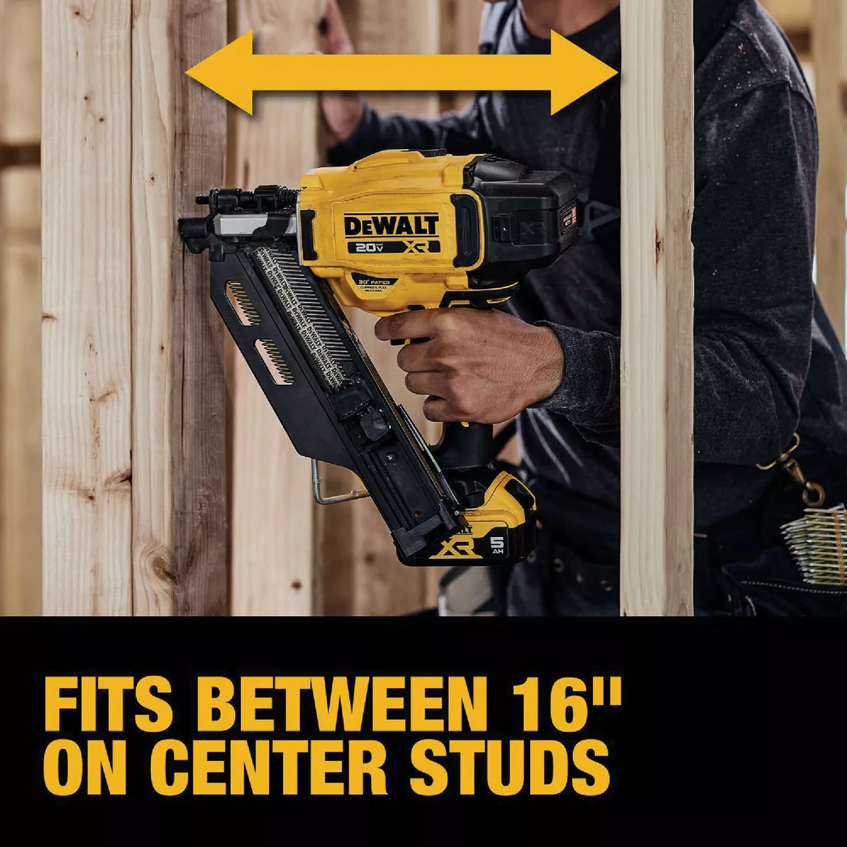 DEWALT 20V MAX XR Brushless 30 Degree Cordless Framing Nailer Kit with 5.0 Ah Battery & Charger - photo 8