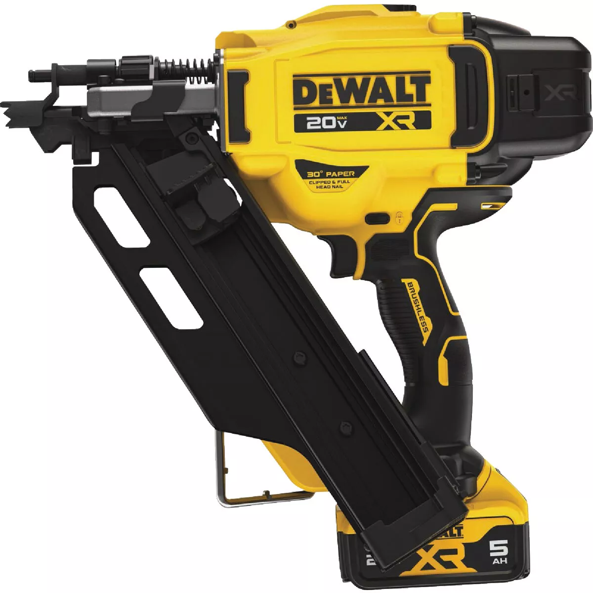 DEWALT 20V MAX XR Brushless 30 Degree Cordless Framing Nailer Kit with 5.0 Ah Battery & Charger - photo 9