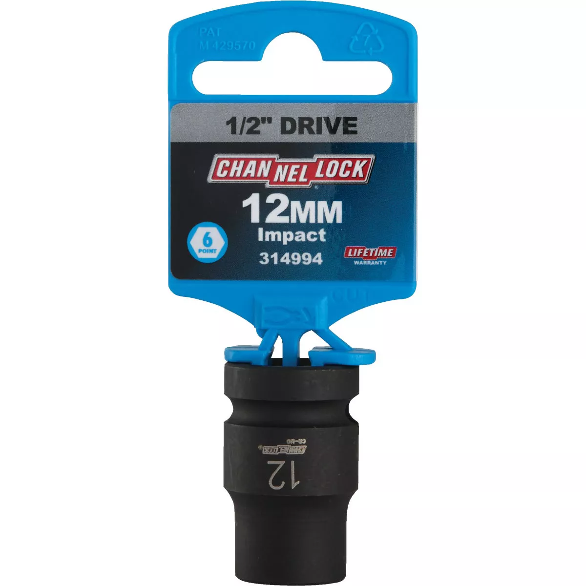 Channellock 1/2 In. Drive 12 mm 6-Point Shallow Metric Impact Socket - photo 2