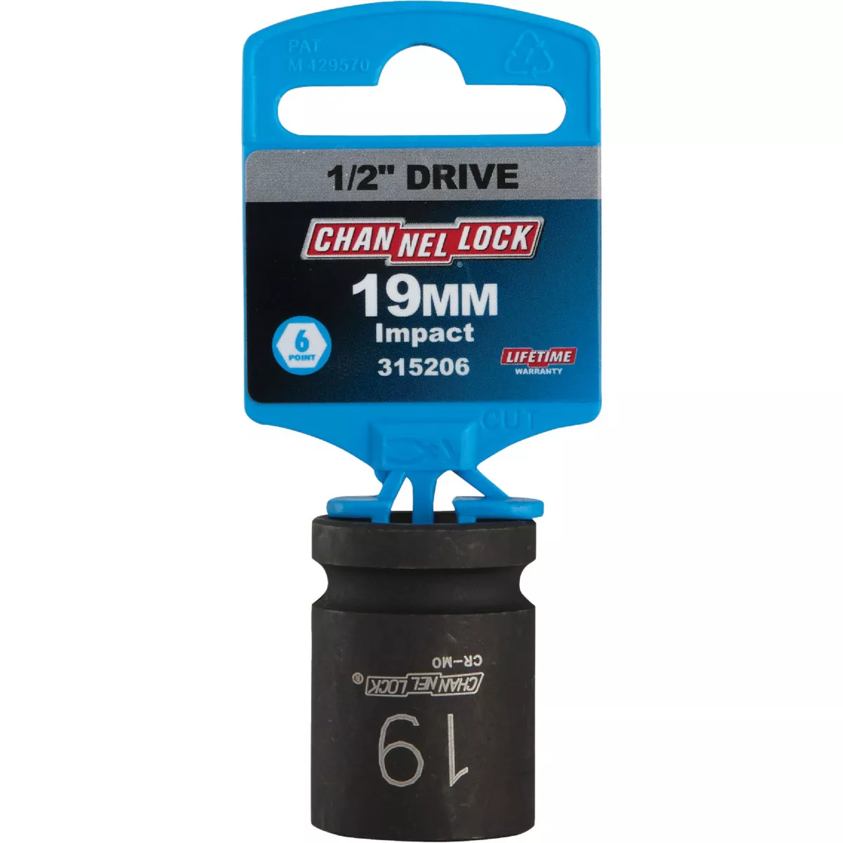 Channellock 1/2 In. Drive 19 mm 6-Point Shallow Metric Impact Socket - photo 2