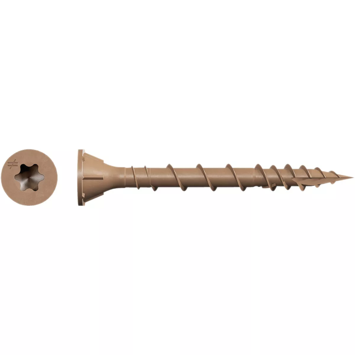 Deck-Drive DSV WOOD Screw (Collated) #8 x 1-5/8 in. T25 6-Lobe, Tan (1000-Qty) - photo 4