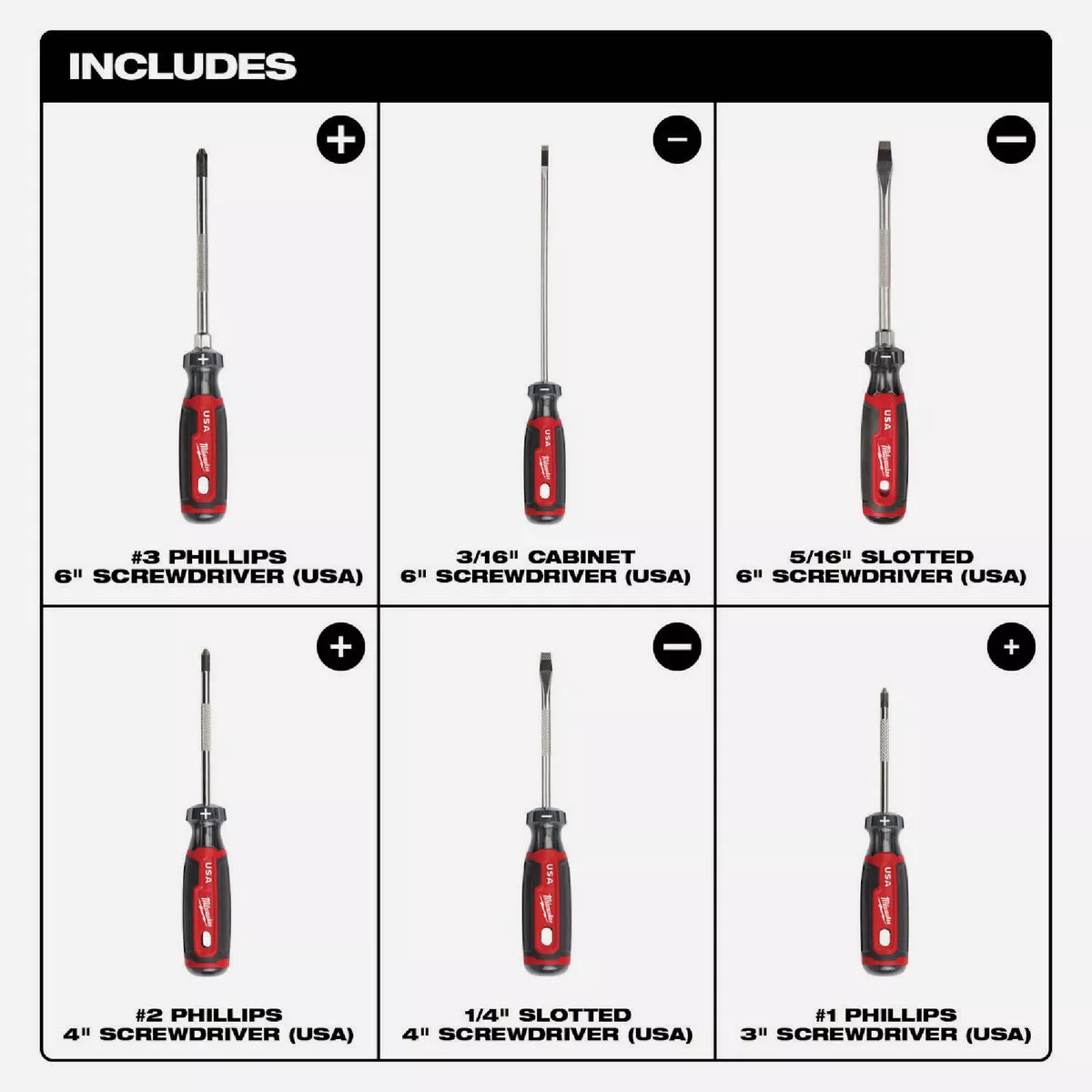 Milwaukee Cushion Grip Screwdriver Set (6-Piece) - photo 5