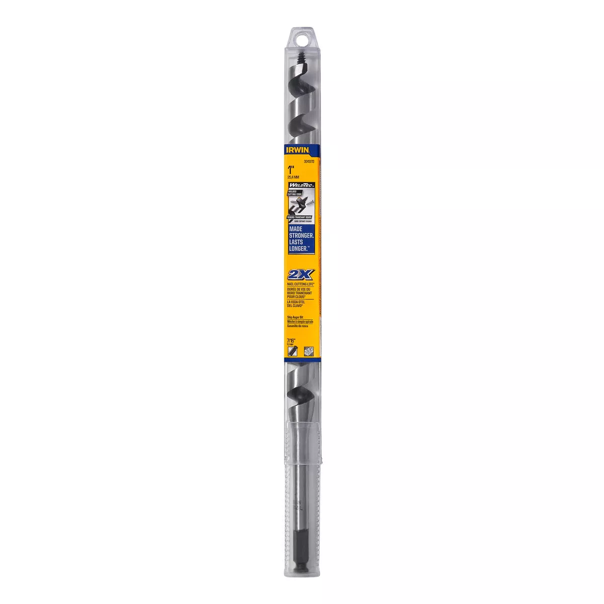 Irwin WeldTec 1 In. x 17 In. Quick Change Ship Auger Bit - photo 2
