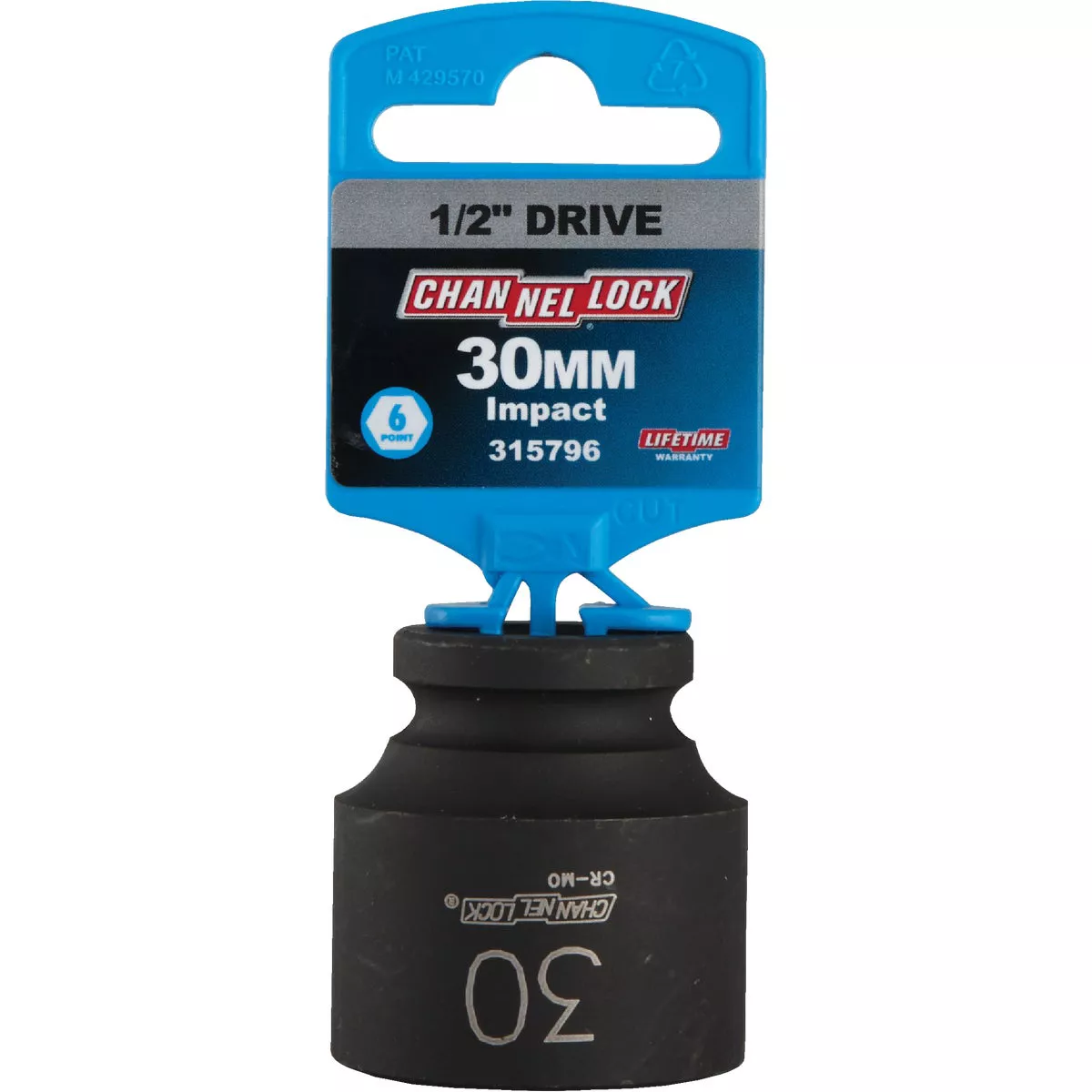 Channellock 1/2 In. Drive 30 mm 6-Point Shallow Metric Impact Socket - photo 2