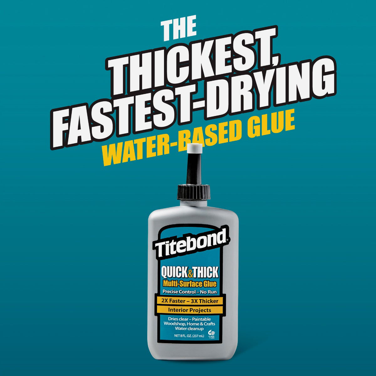 Titebond 8 Oz. Quick & Thick MultiSurface Wood Glue Do it Best