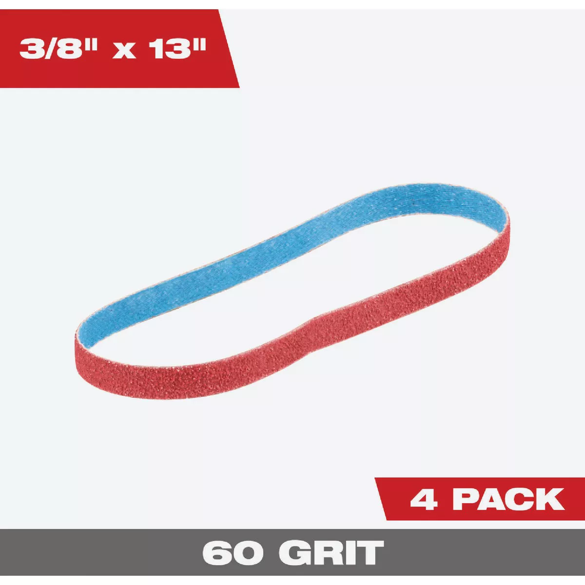 Milwaukee 3/8 In. x 13 In. 60 Grit Bandfile Belt (4-Pack)
