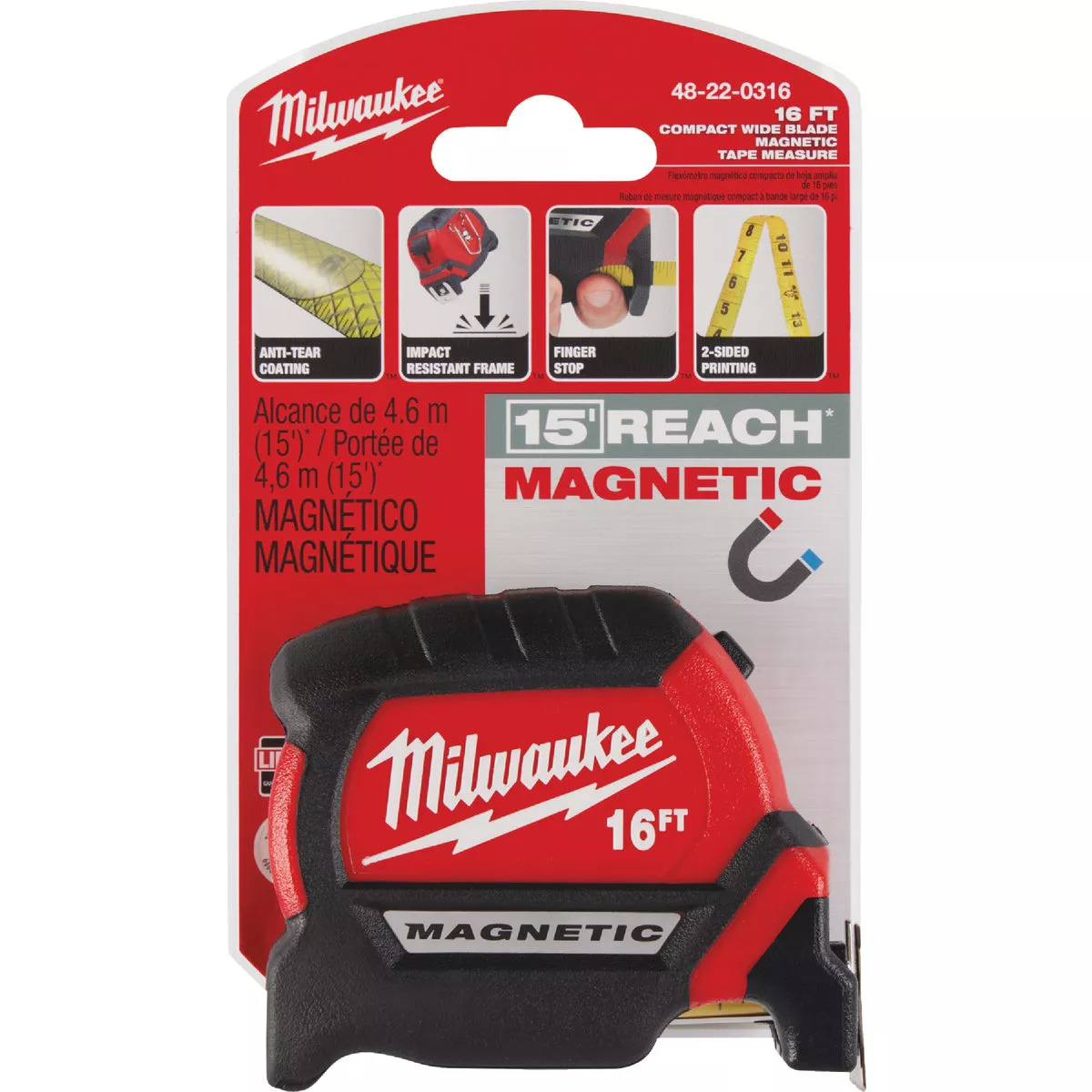 Milwaukee 16 Ft. Magnetic Tape Measure - photo 2