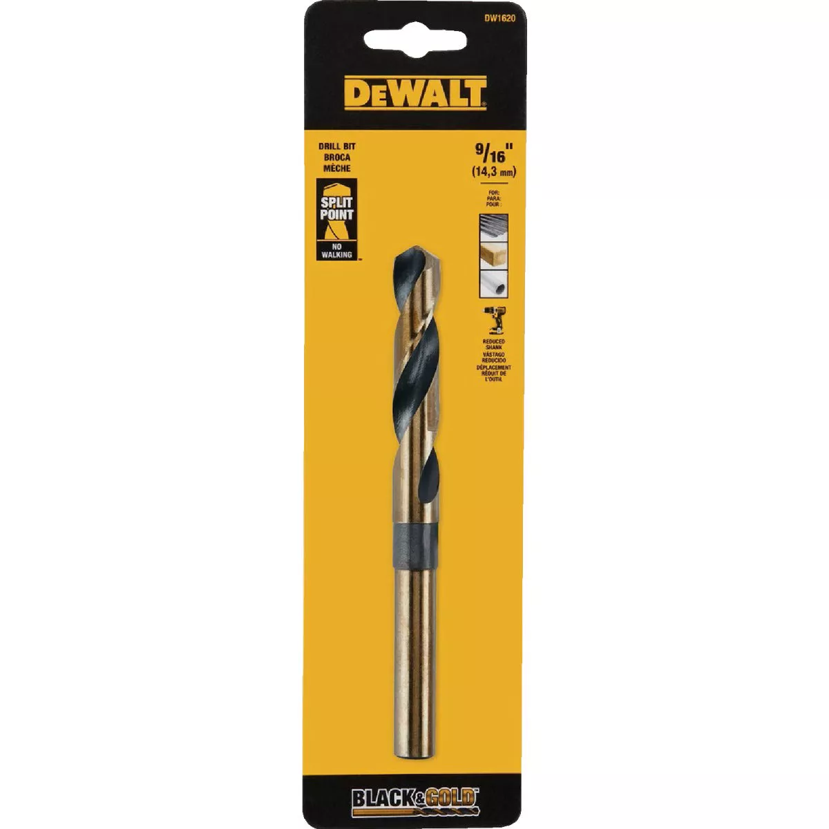 DeWalt 9/16 In. Black & Gold High Speed Steel Drill Bit - photo 2