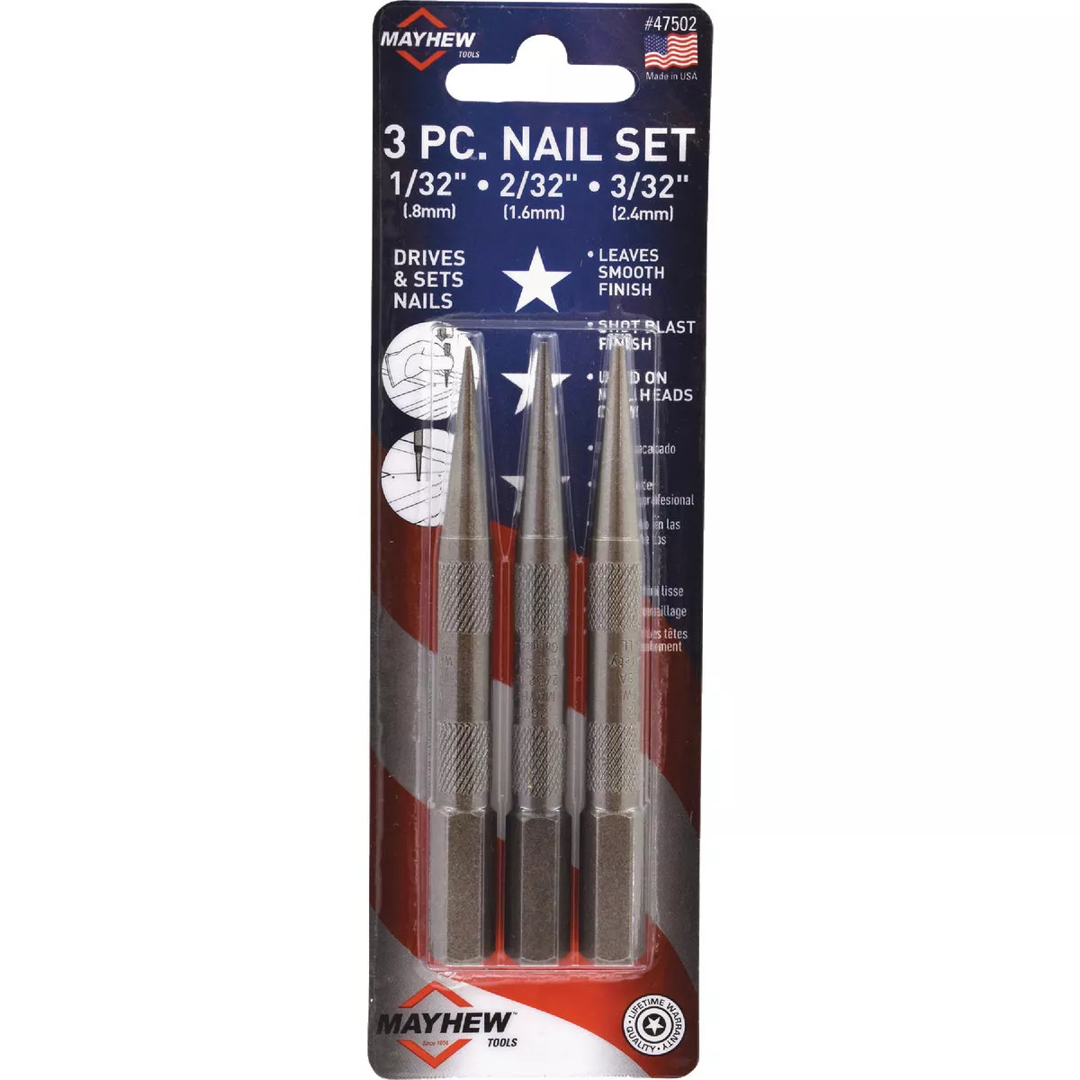 Mayhew Tools Assorted Nail Set (3-Piece) - photo 2