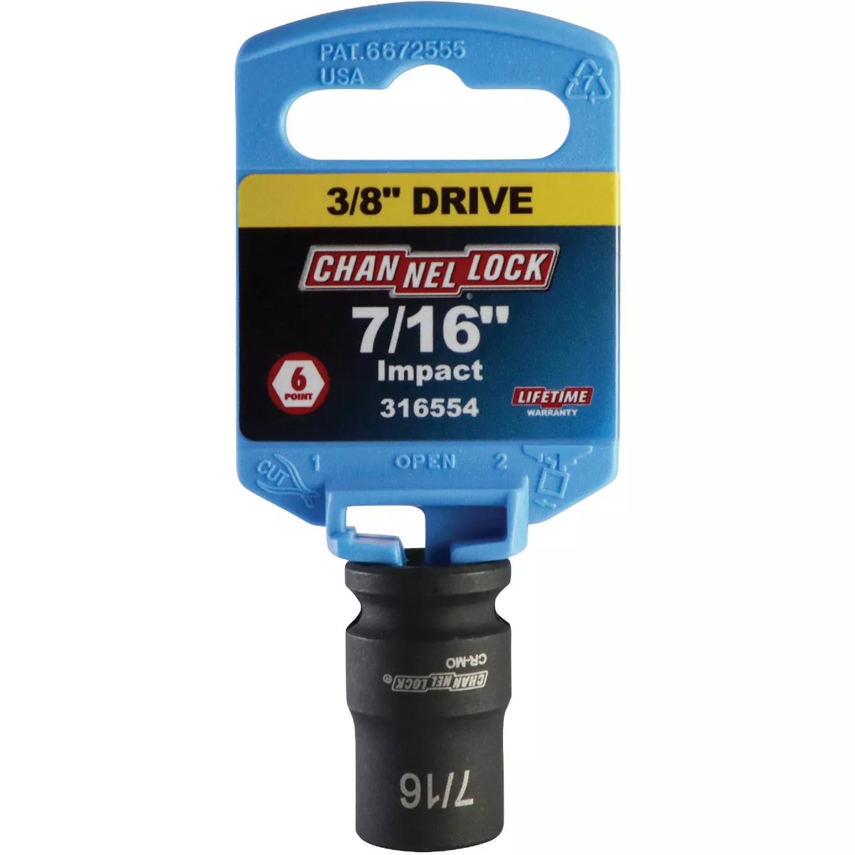 Channellock 3/8 In. Drive 7/16 In. 6-Point Shallow Standard Impact Socket - photo 2