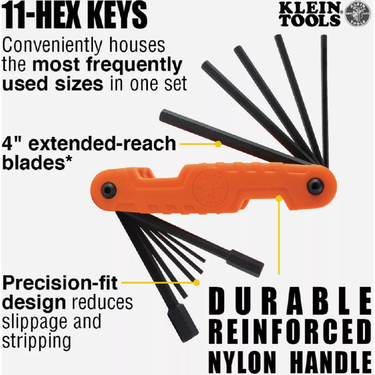 Klein Pro SAE Folding Hex Key Set (11-Piece) - photo 5