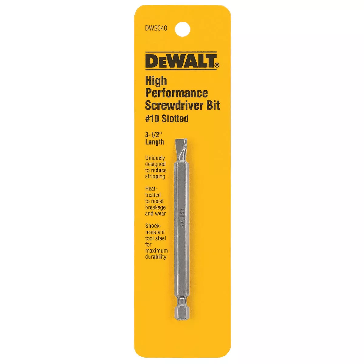 DEWALT Slotted #10 3-1/2 In. 1/4 In. Power Screwdriver Bit