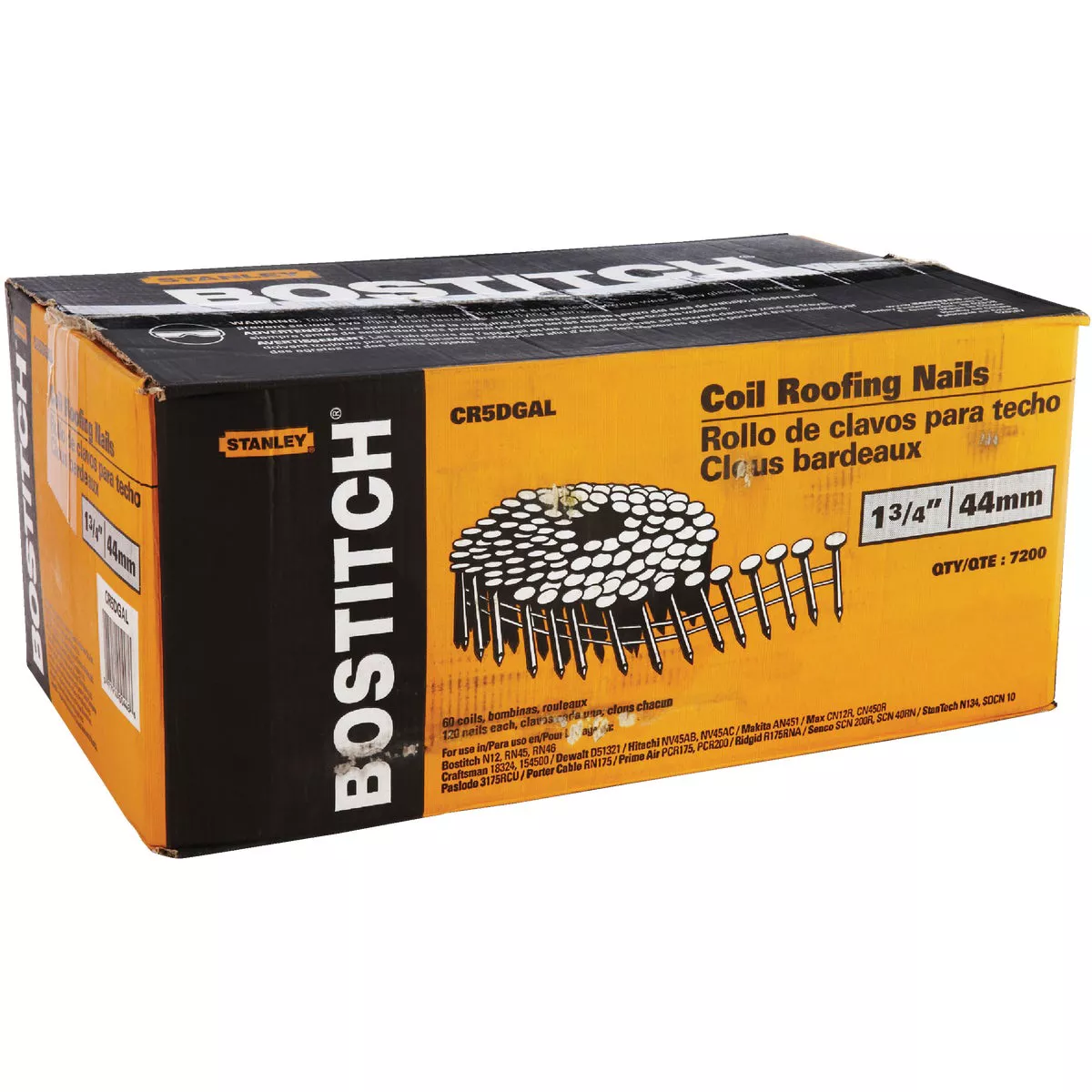Bostitch 1-3/4 In. x 0.120 In. 15 Degree Wire Weld Galvanized Coil Roofing Nail (7200 Ct.) - photo 2