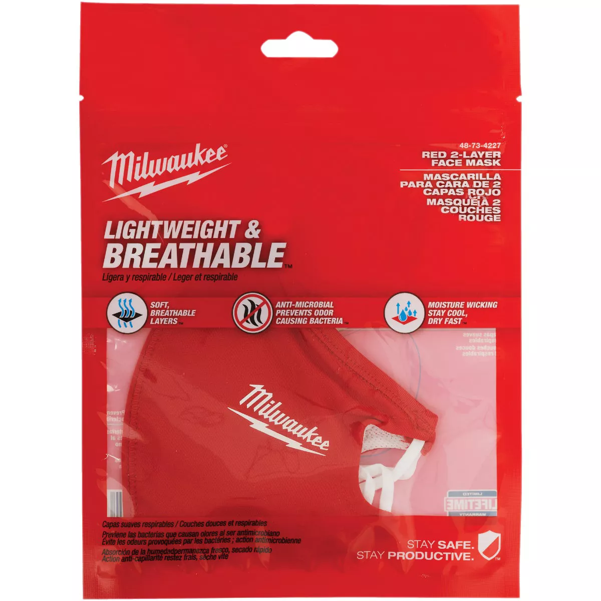 Milwaukee Red 2-Layer Washable Dust & Face Mask - photo 4