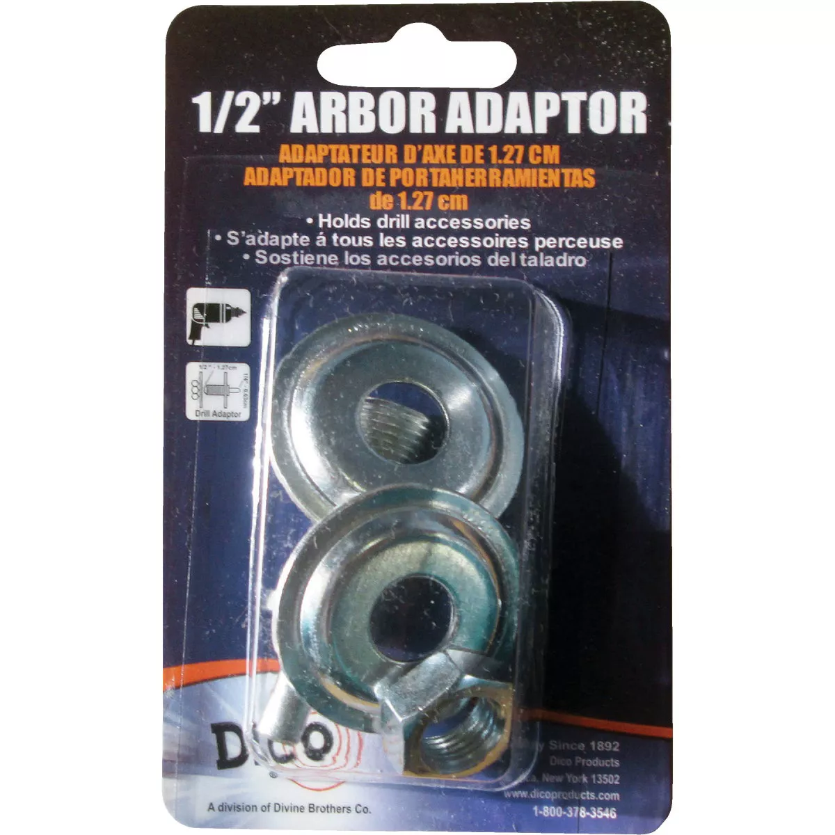 Dico 1/2 In. Arbor Adapter for Drills