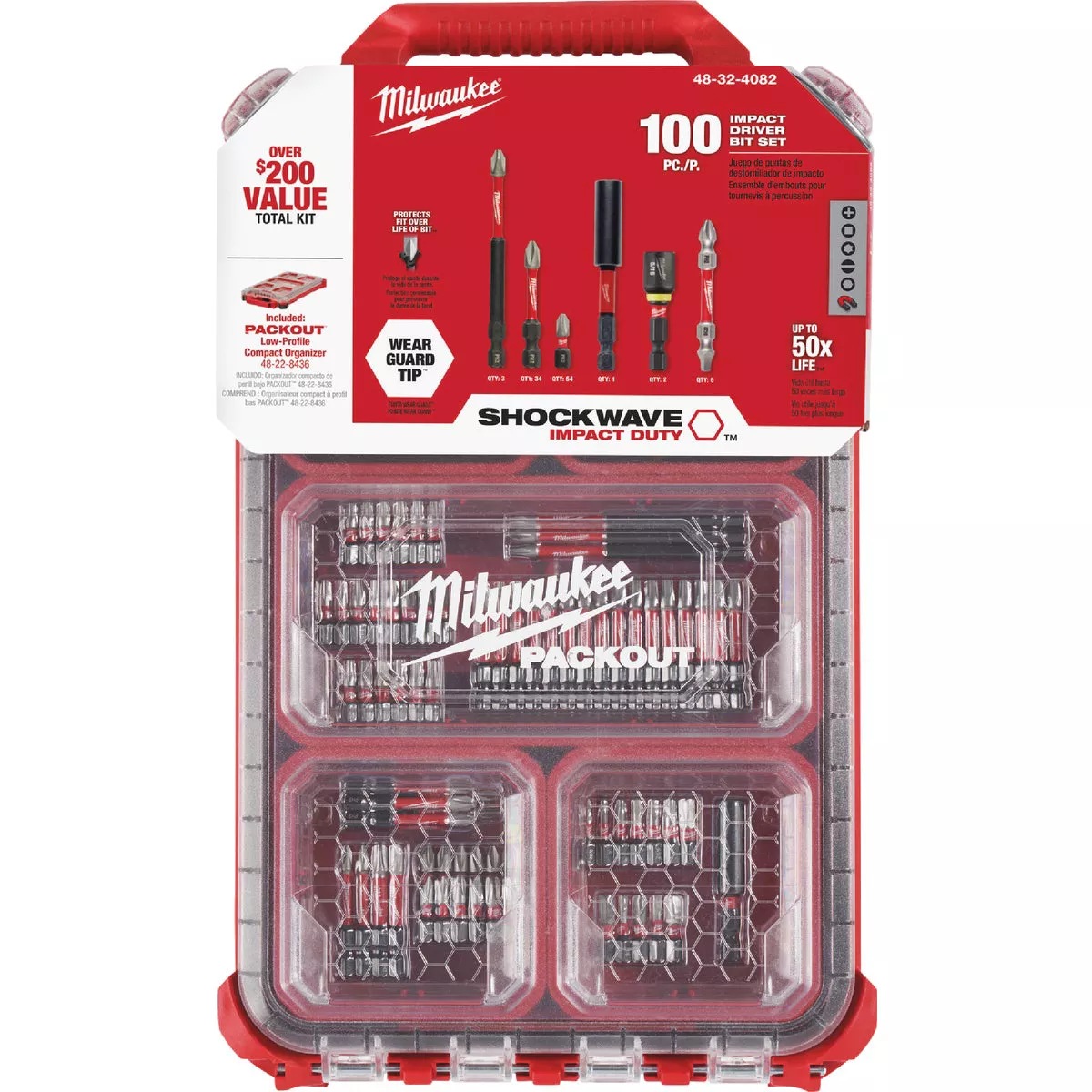 Milwaukee SHOCKWAVE PACKOUT Impact Screwdriver Bit Set (100-Piece) - photo 2