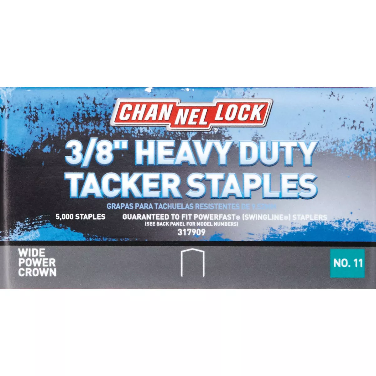 Channellock No. 11 Power Crown Hammer Tacker Staple, 3/8 In. (5000-Pack) - photo 2