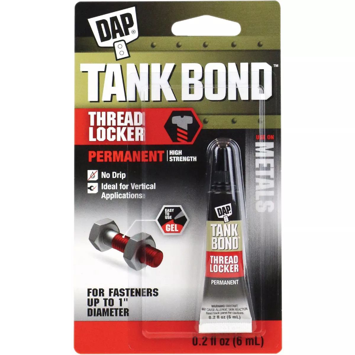 DAP Tank Bond 0.2 Oz. Red Permanent Gel Threadlocker - photo 2