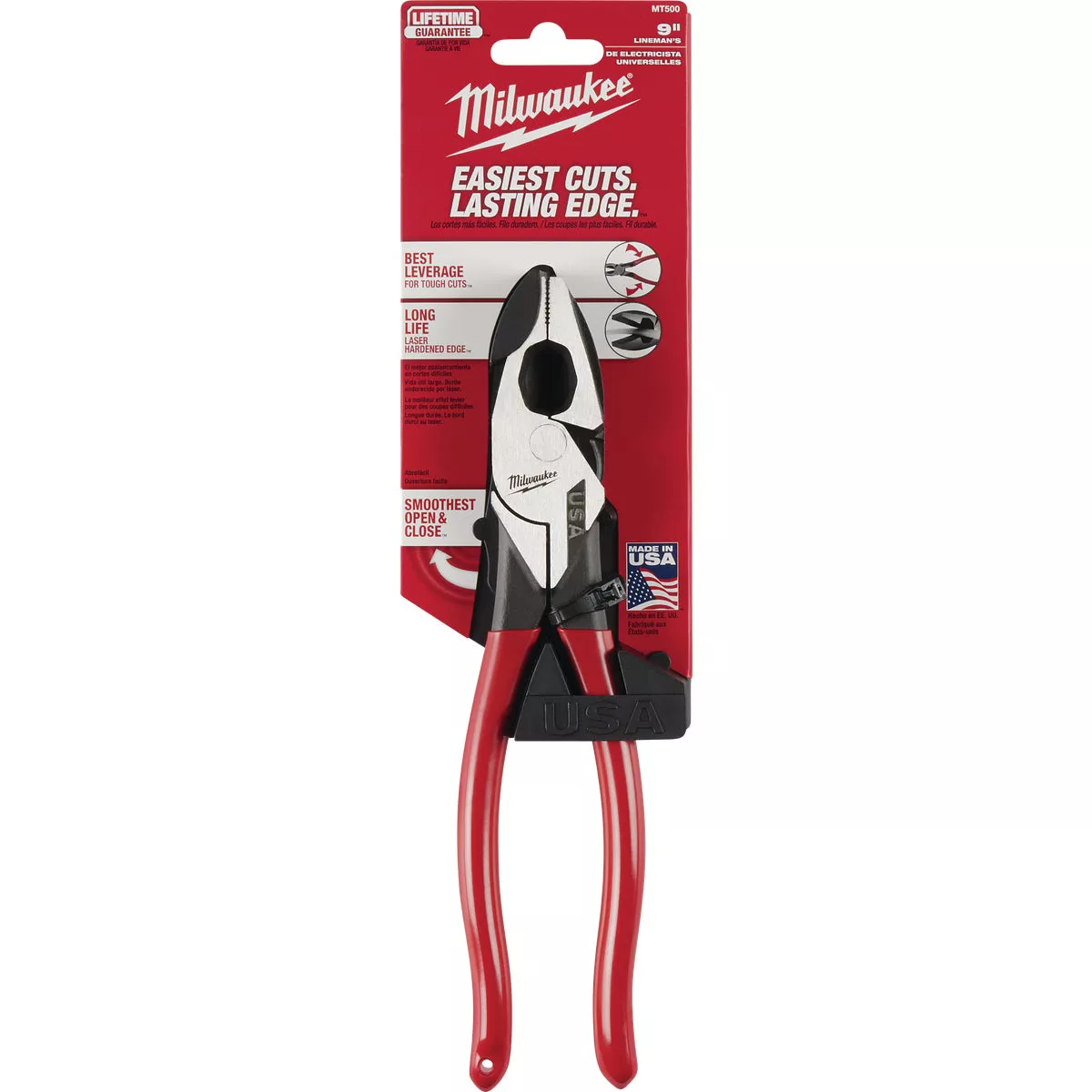 Milwaukee 9 In. Dipped Grip Linesman Pliers - photo 2