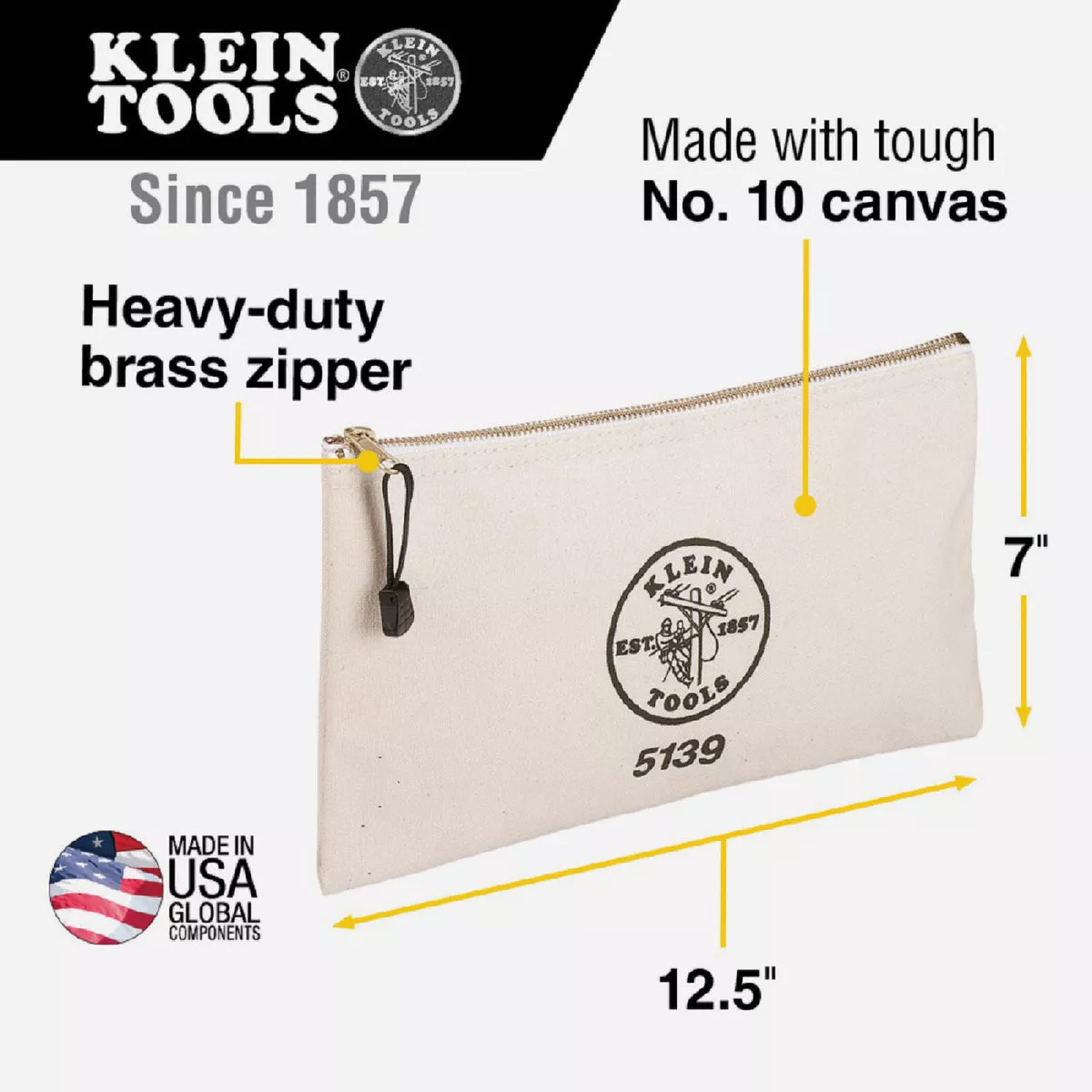 Klein Single-Pocket Zippered Tool Pouch - photo 3