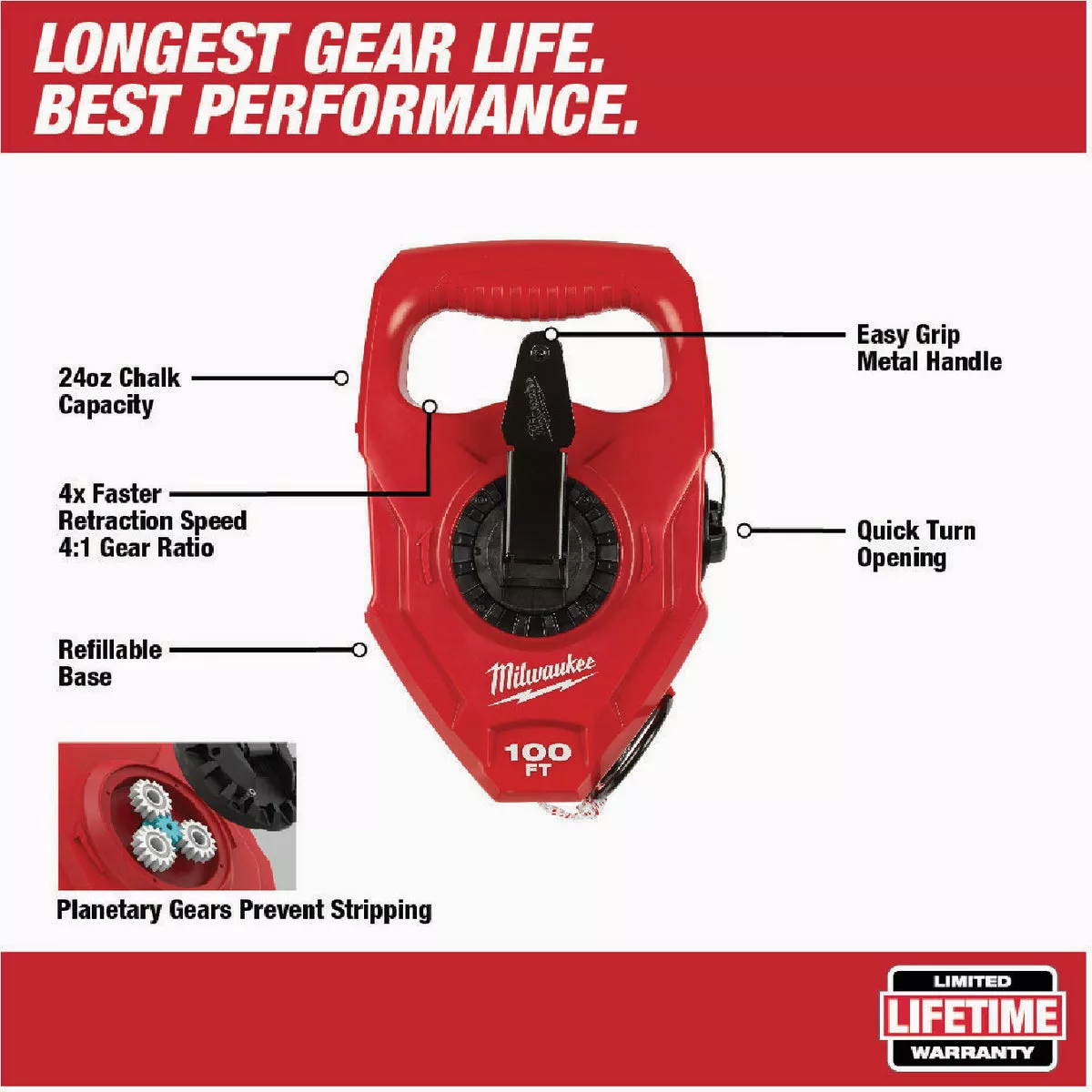 Milwaukee Extra Bold 100 Ft. Chalk Reel - photo 2