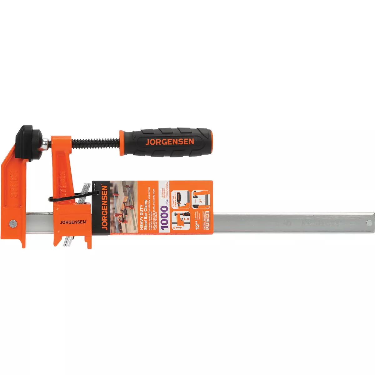 Jorgensen 12 In. Heavy-Duty Steel Bar Clamp