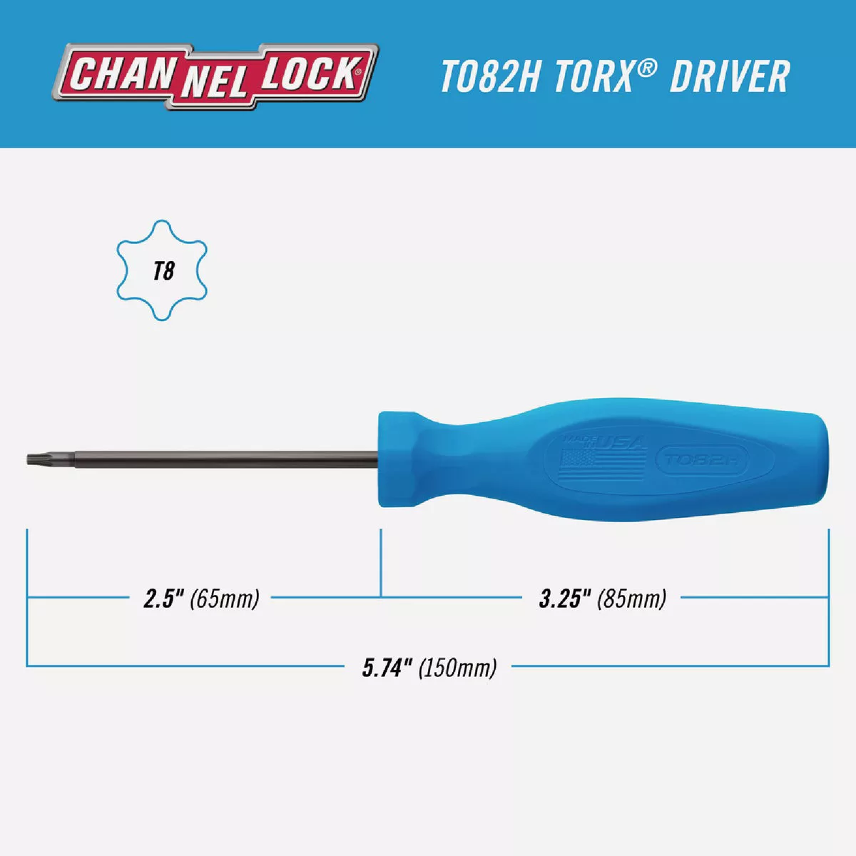 Channellock T8 x 2.5 In. Professional Torx Screwdriver - photo 2