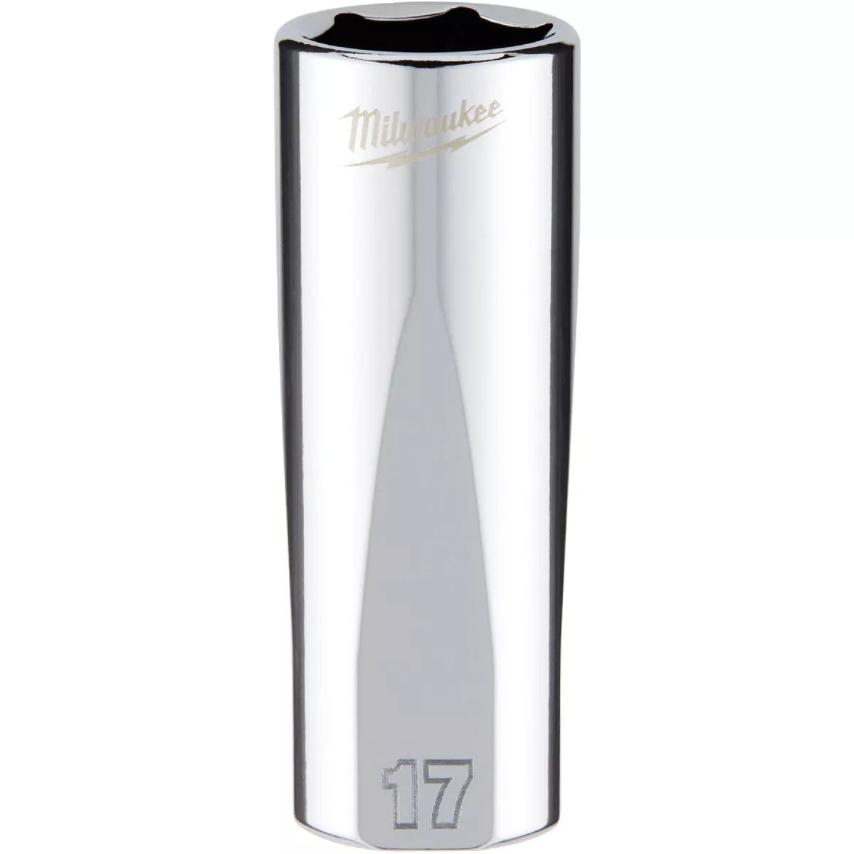 Milwaukee 3/8 In. Drive 17 mm 6-Point Deep Metric Socket with FOUR FLAT Sides