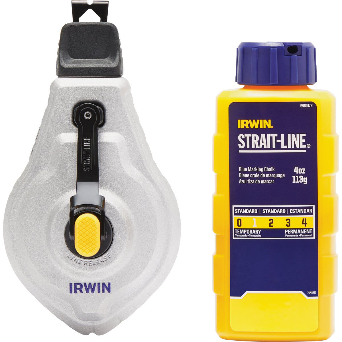 Irwin STRAIT-LINE Speed-Line 100 Ft. Chalk Line Reel and Chalk