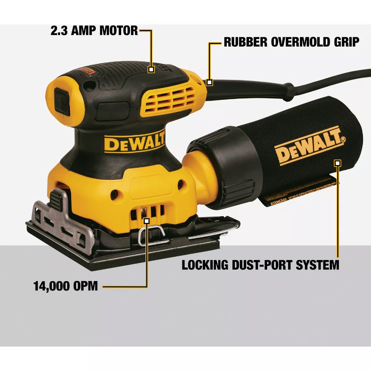 DEWALT 2.3 Amp 1/4 Sheet Sander - photo 2