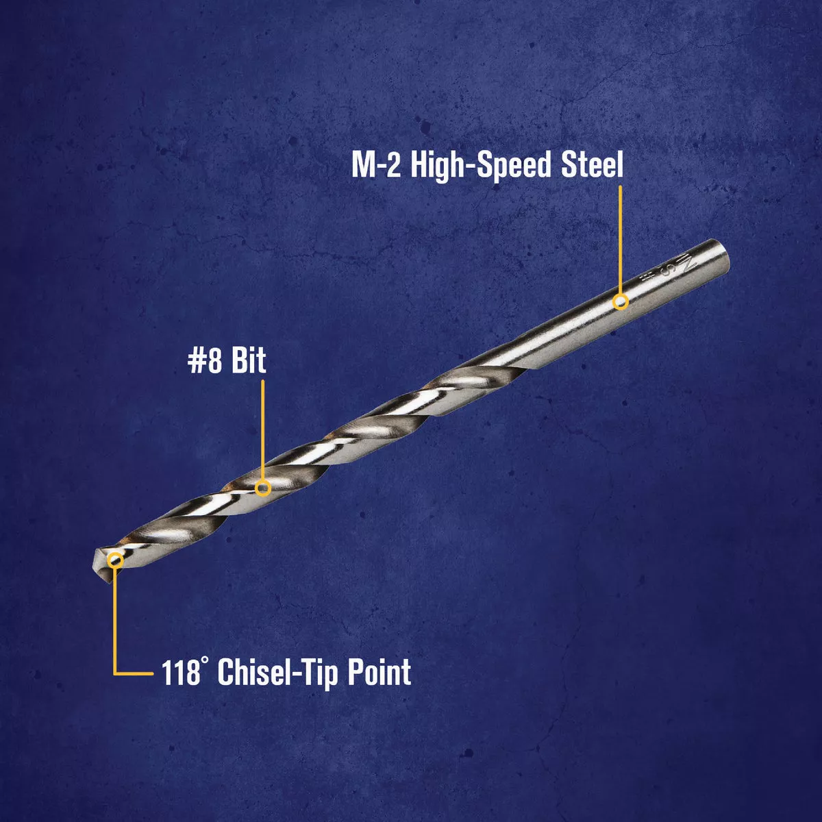 Irwin #8 Bright High Speed Steel Wire Gauge Drill Bit - photo 3