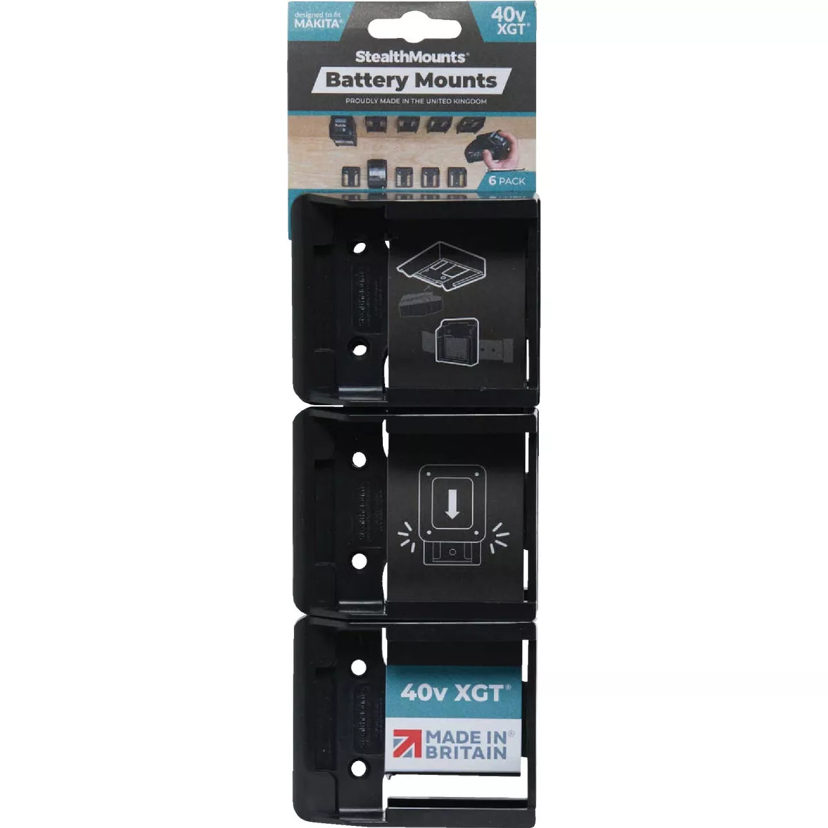 StealthMounts Battery Mounts for Makita 40V XGT (6-Pack) - photo 3